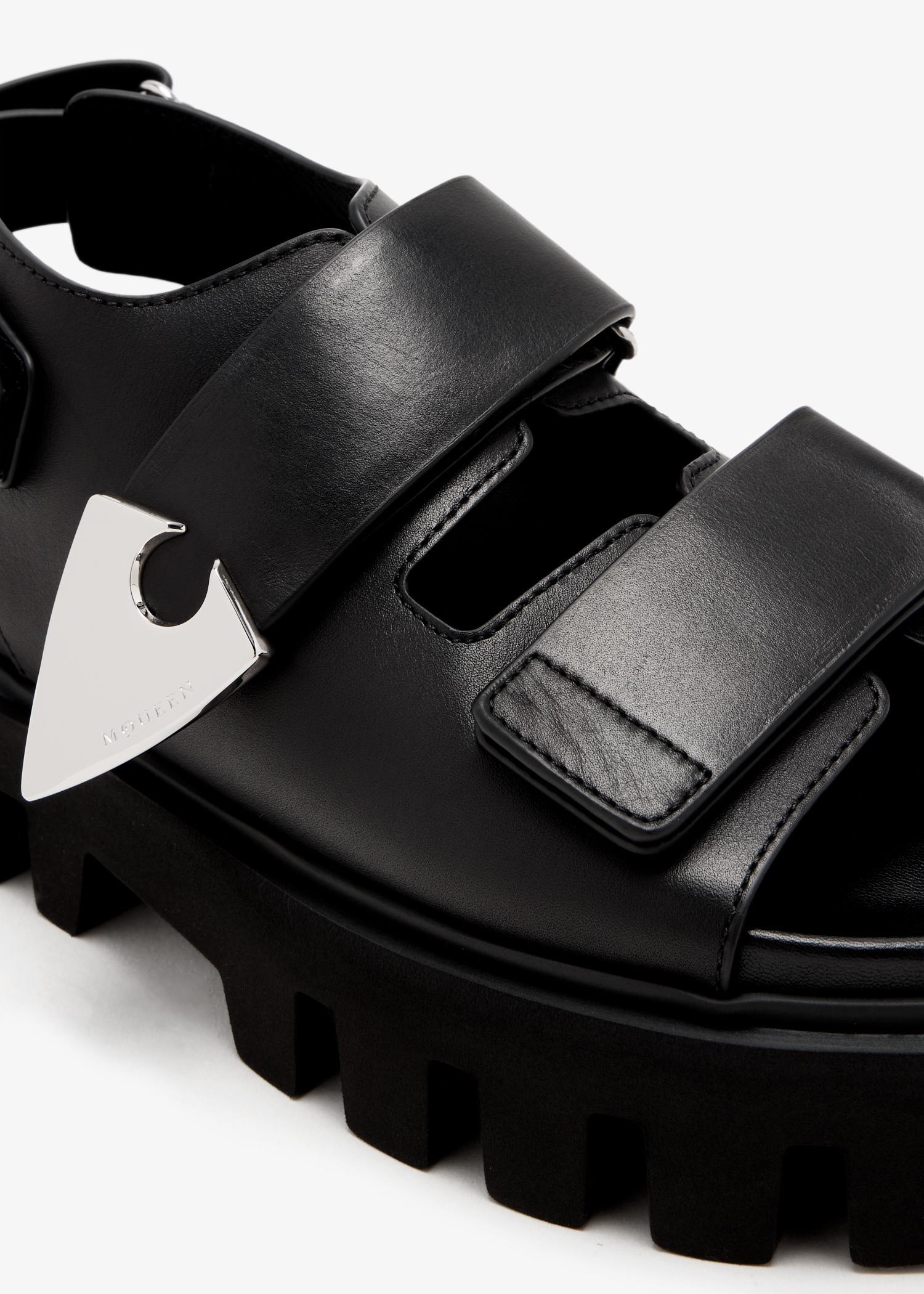 【関税込み】alexander mcqueen PARACHUTE' SANDALS McQ Alexander McQueen Women's Moon Buckle Slide Sandals - 40