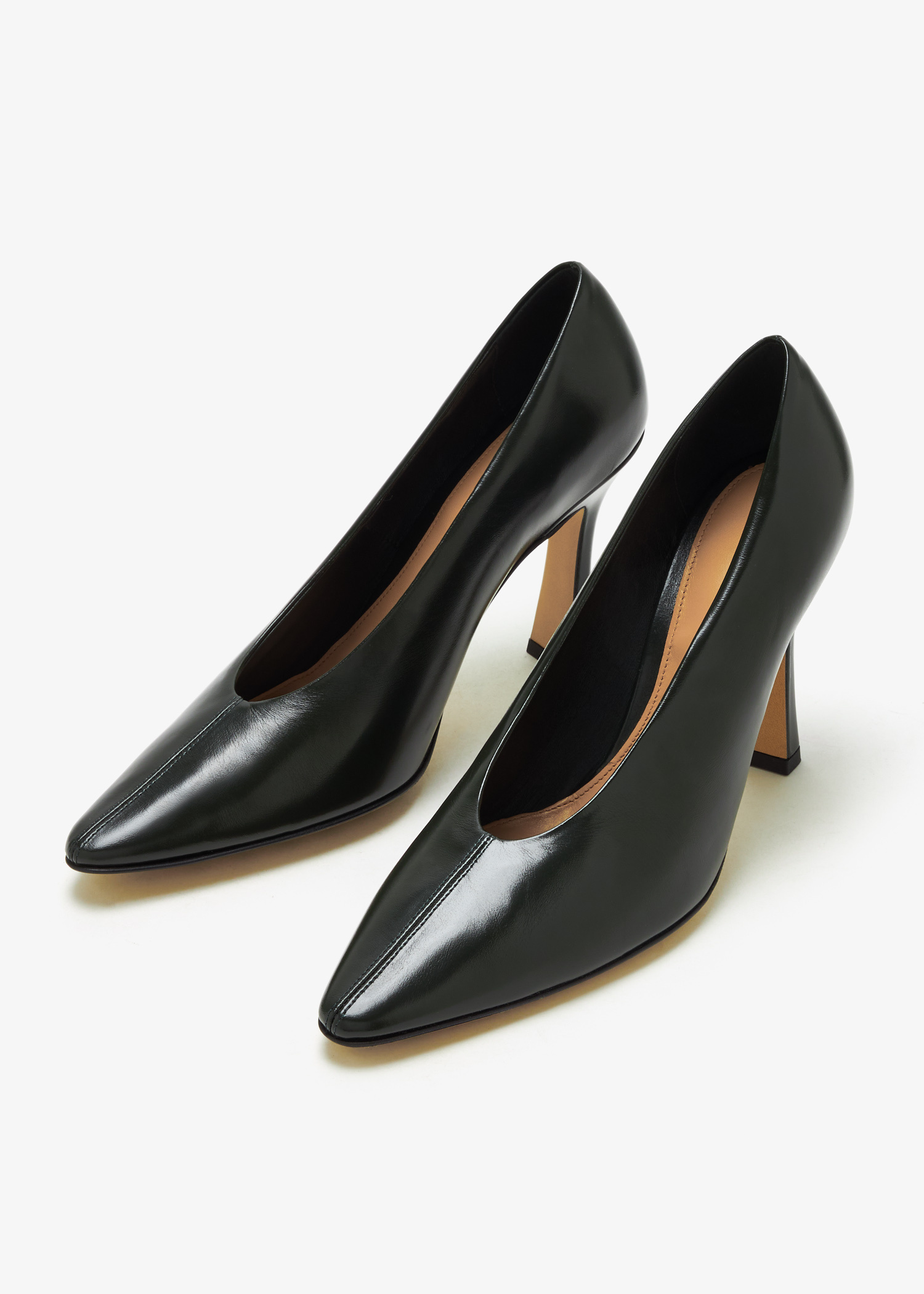 【関税&送料込】Bottega Veneta Dark Green Leather Sofia Pump Bottega Veneta® Women's Sofia Pump in Dark green. Shop