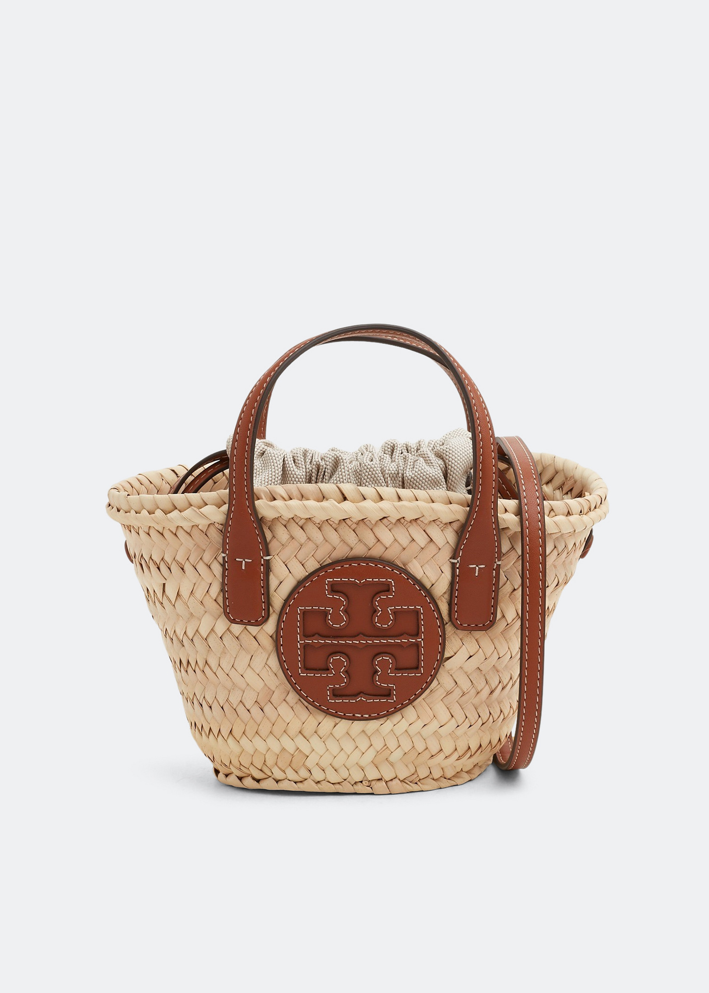 Tory Burch Ella Straw mini tote bag for Women - Beige in