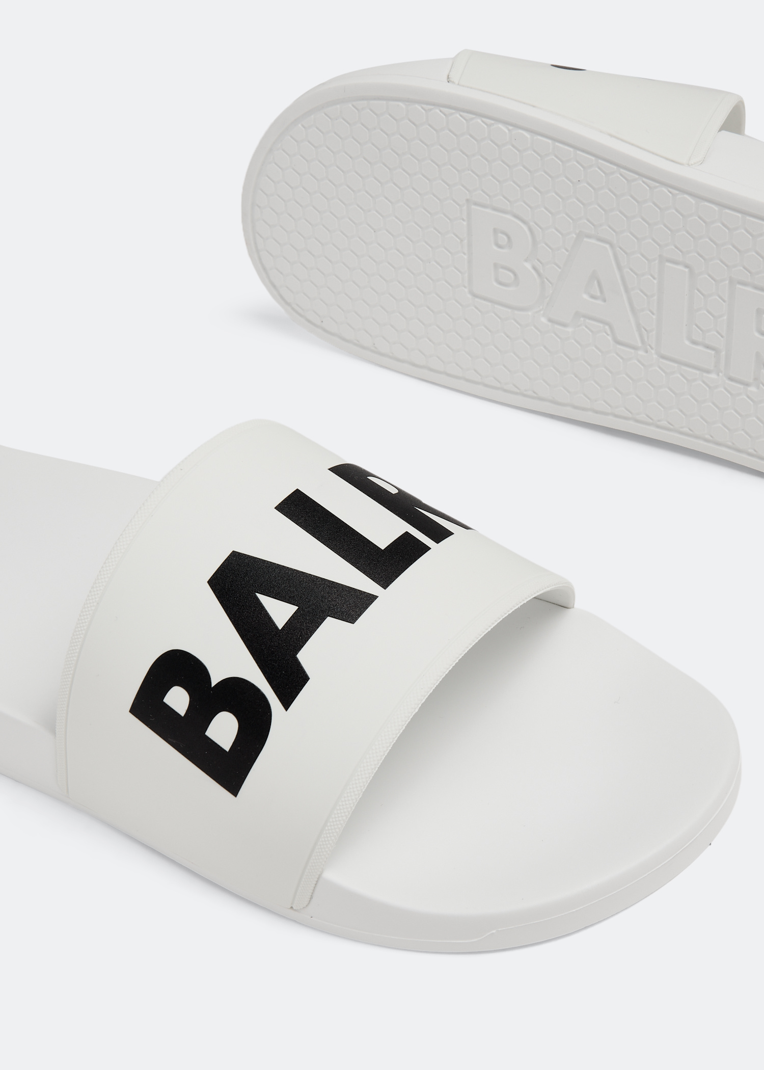 BALR. Logo slides for Men - White in UAE | Level Shoes