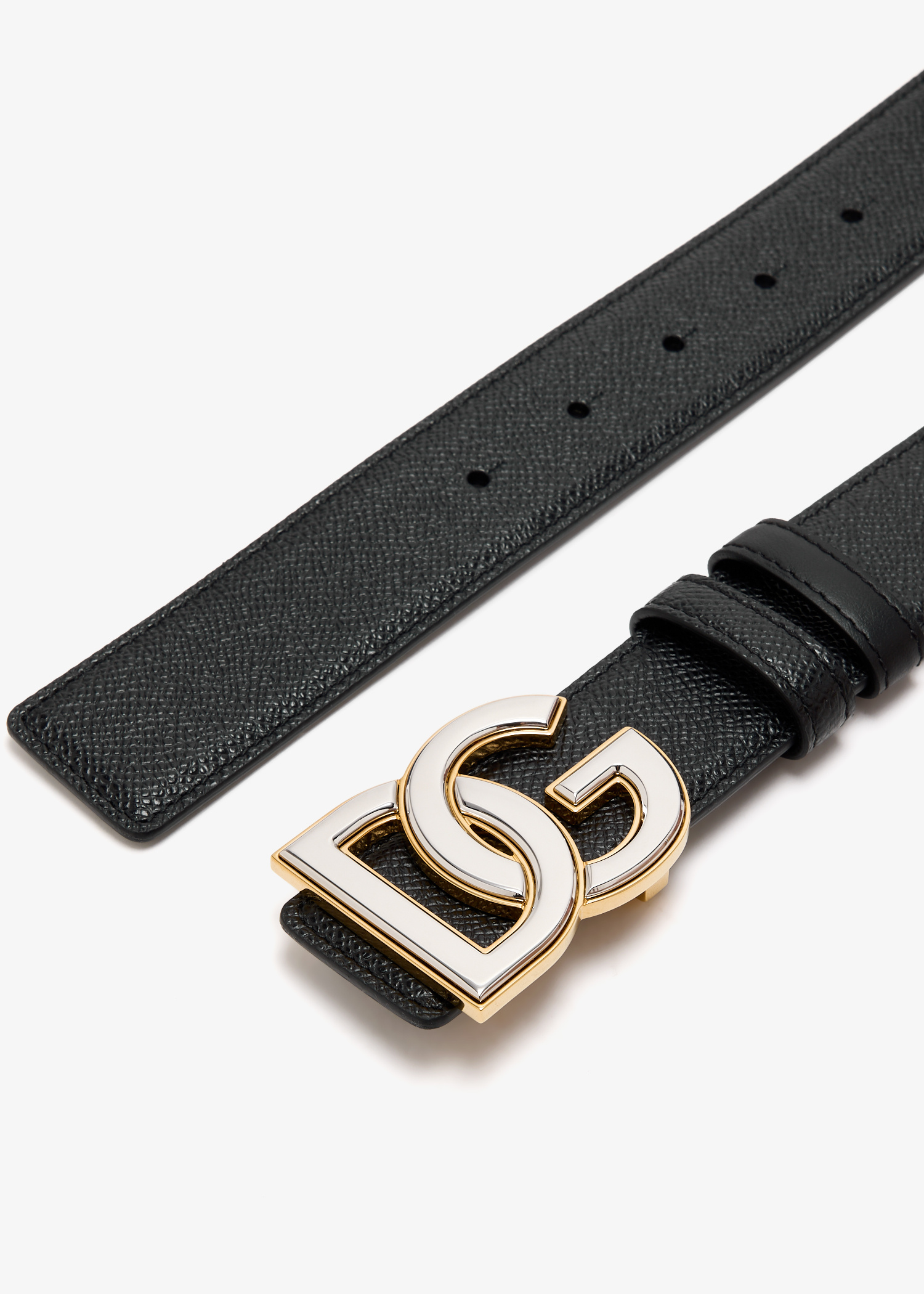 Dolce&Gabbana DG logo belt for Men - Black in UAE | Level Shoes