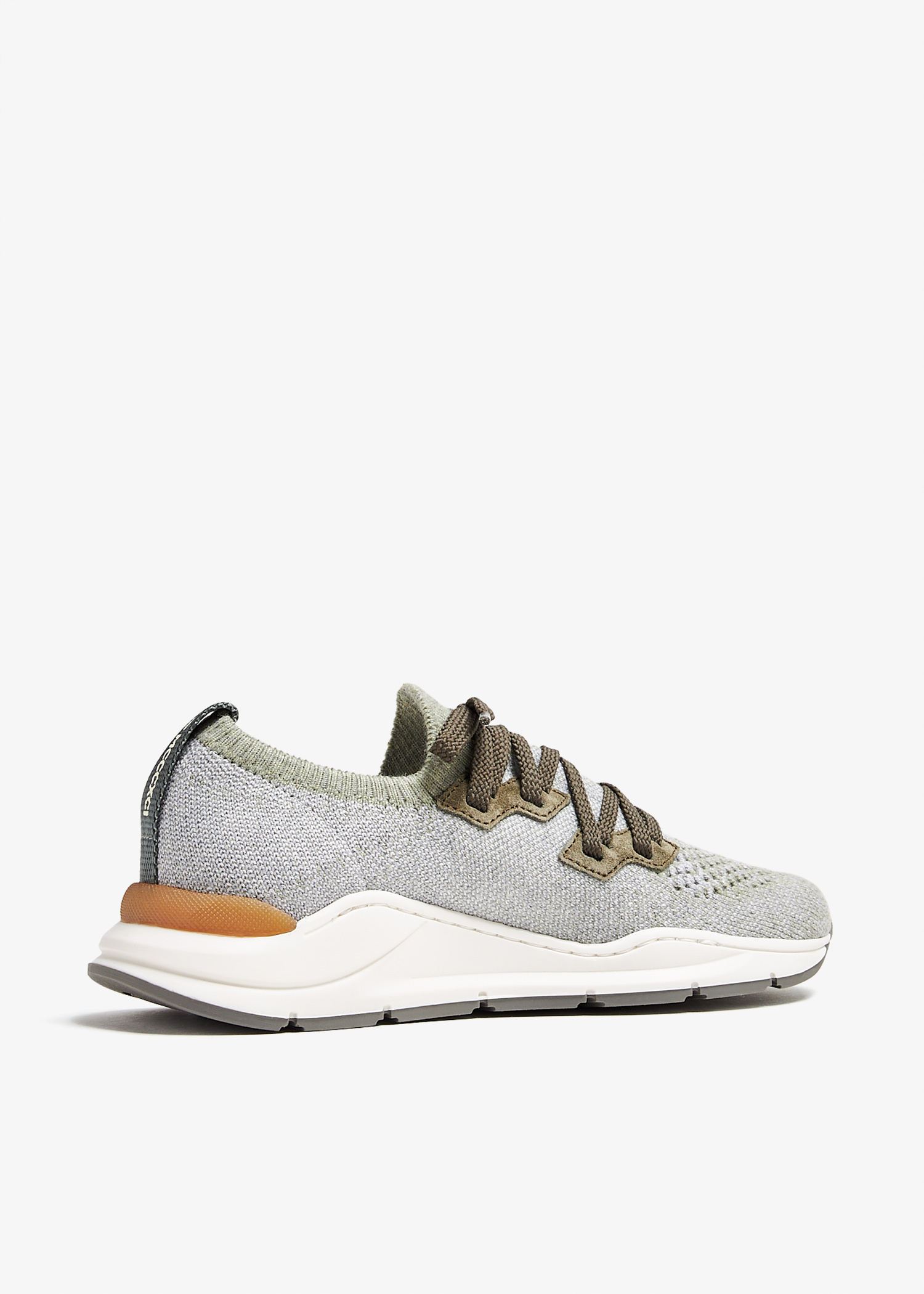 Brunello Cucinelli Cotton chiné knit sneakers for Boy - Grey