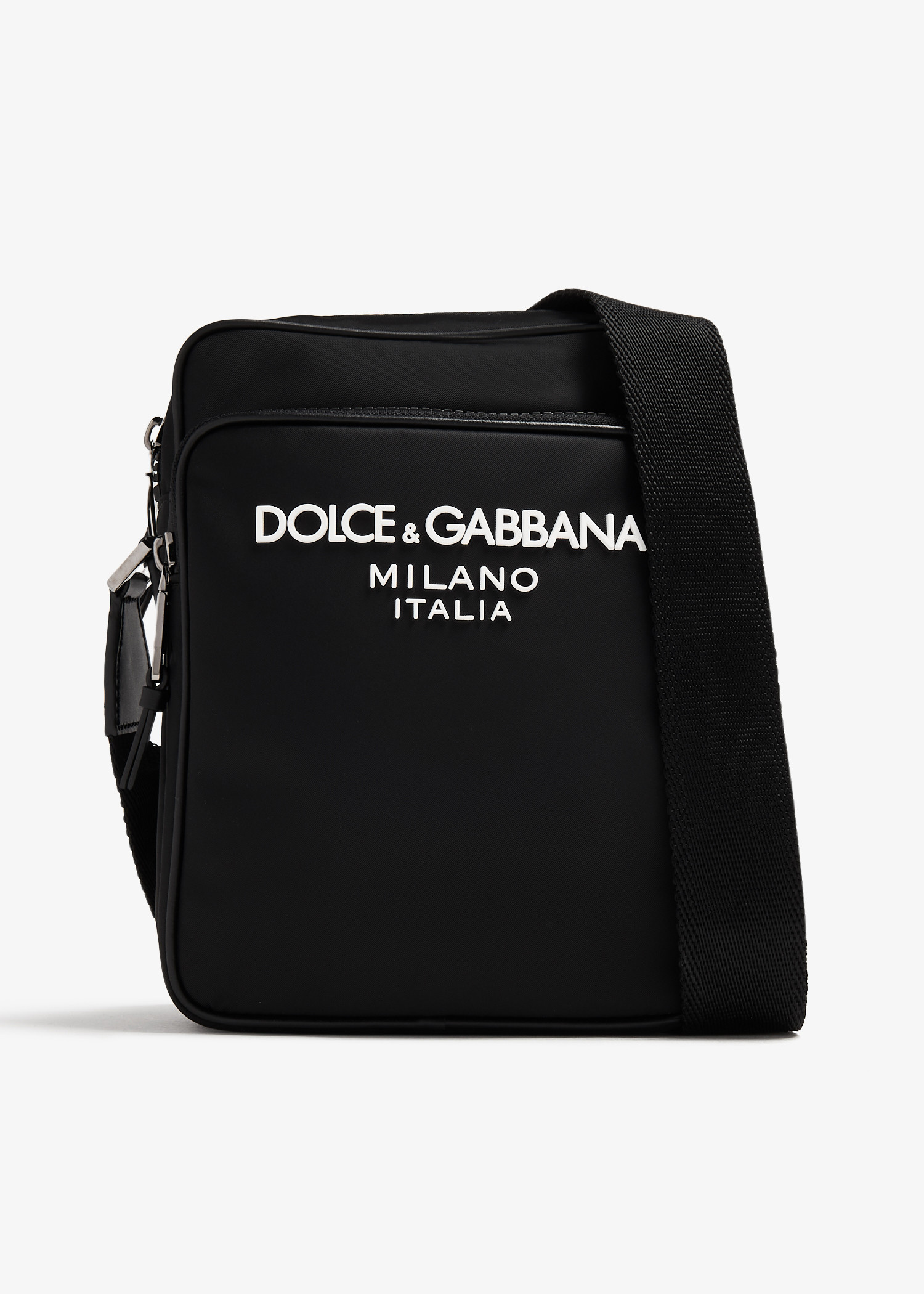 Dolce&Gabbana Logo nylon crossbody bag for Men - Black in