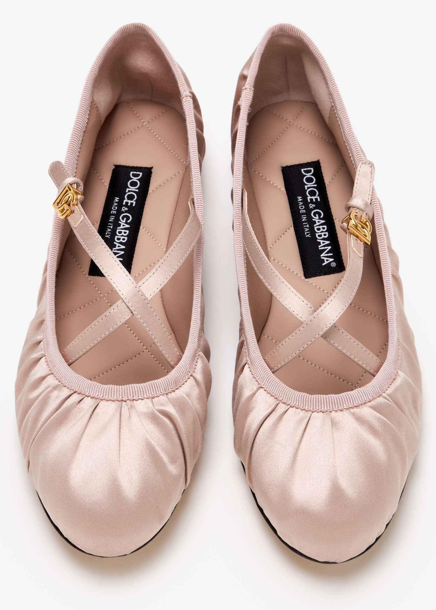 バレエシューズ DOLCE & GABBANA VALLY BALLERINAS IN SATIN Vally satin ballet flats in metallic - Dolce Gabbana | Mytheresa