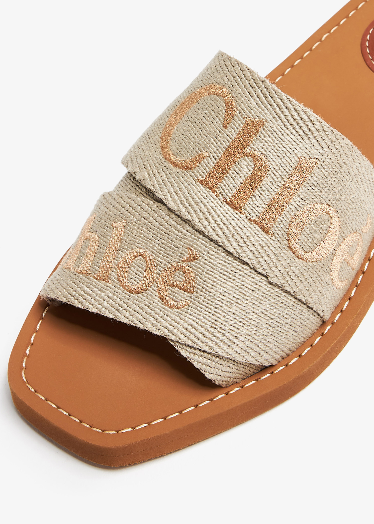 サンダル・ミュール Chloe Chloe Woody Flat Mules (CHC23U188EF 26Y BLUSHY BEIGE) Chloé Woody Mule in Vintage khaki | Chloé US
