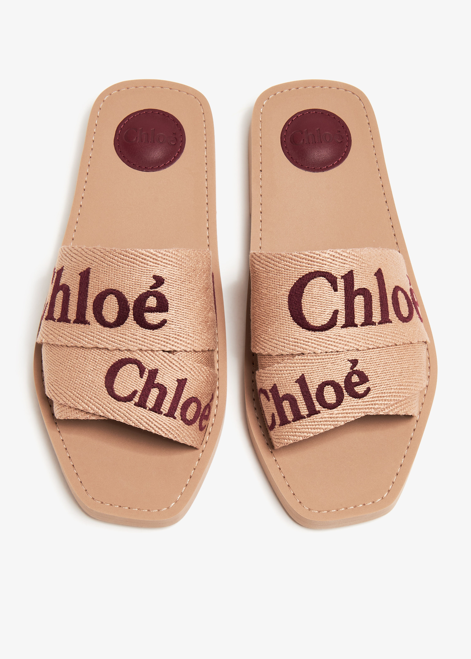 Chloé Woody flat sandals for Women - Beige in Qatar | Level