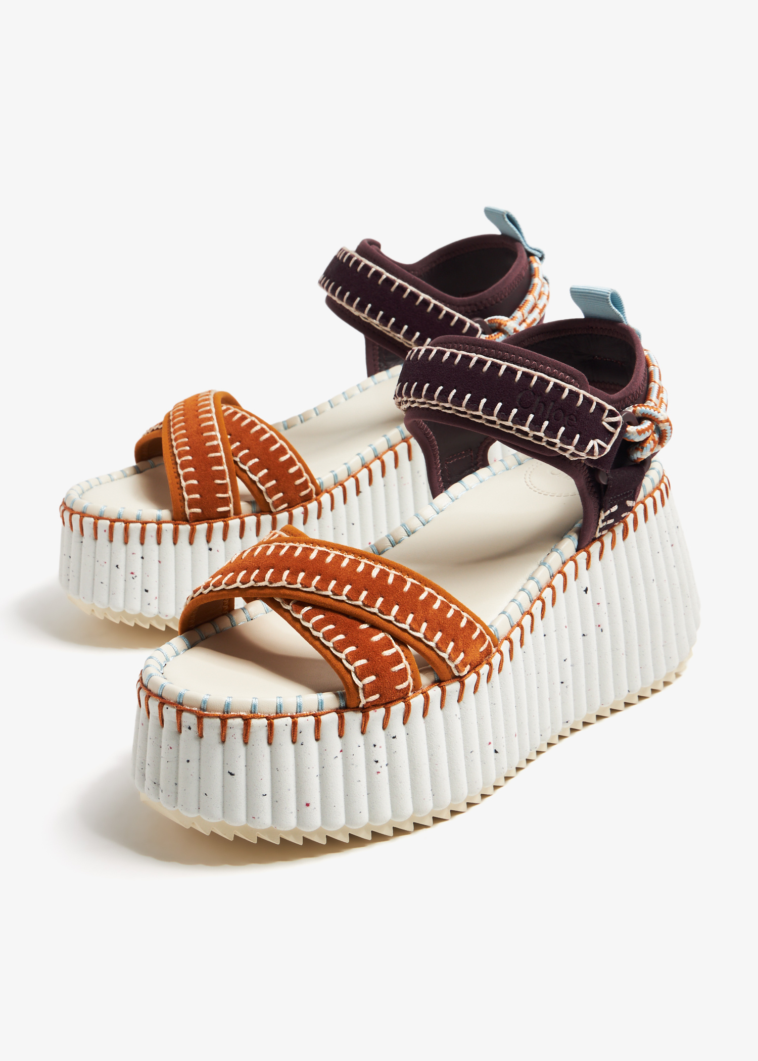 【Chloe】NAMA SANDAL◆CHC25U10PLU Chloé Nama Wedge Sandal | Chloé US