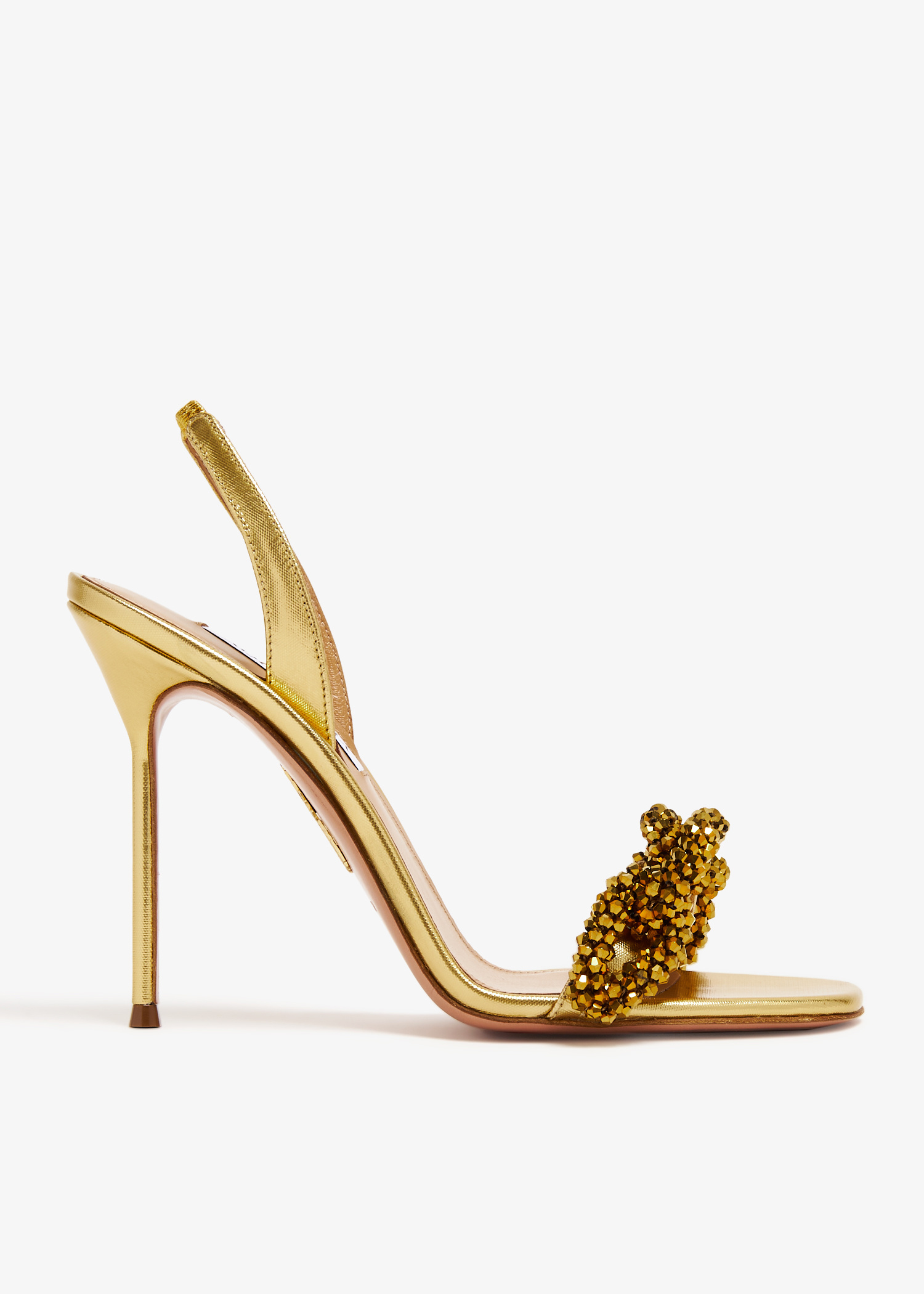 Aquazzura Chain of Love 105 sandals for Women - Gold in UAE