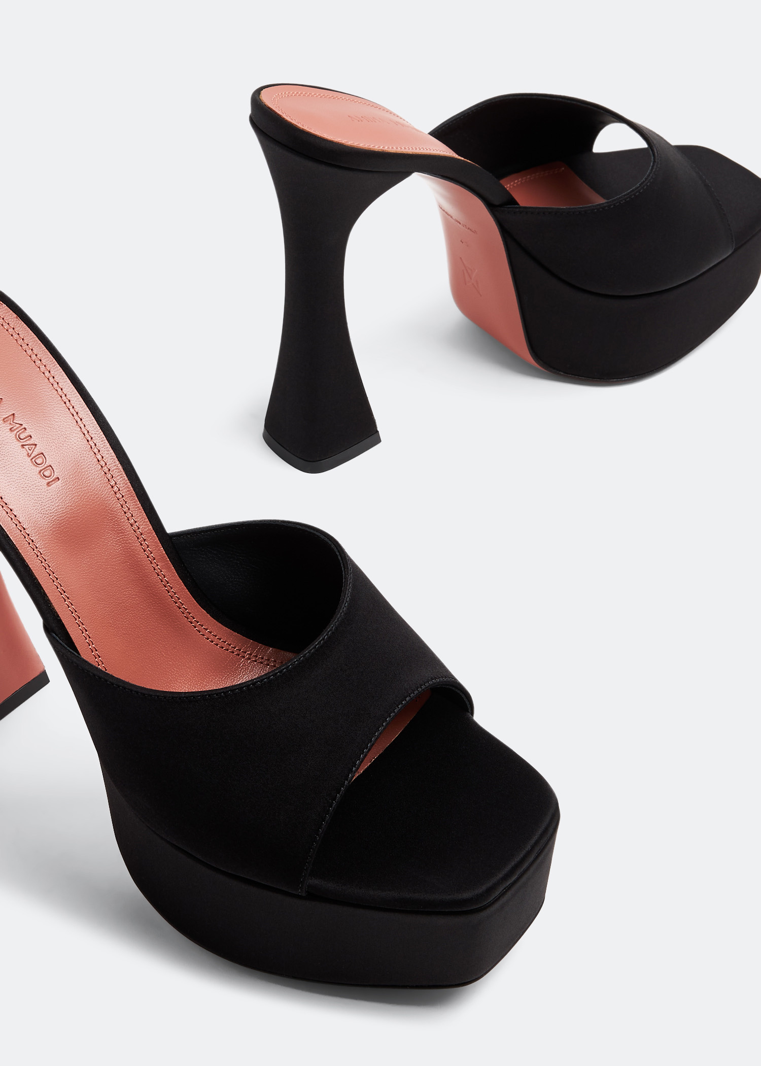 Amina Muaddi Dalida platform mules for Women - Orange in UAE