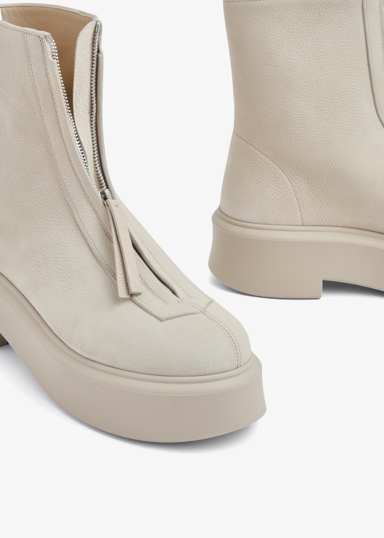 The Row Zipped II boots for Women - Beige in UAE | Level Shoes