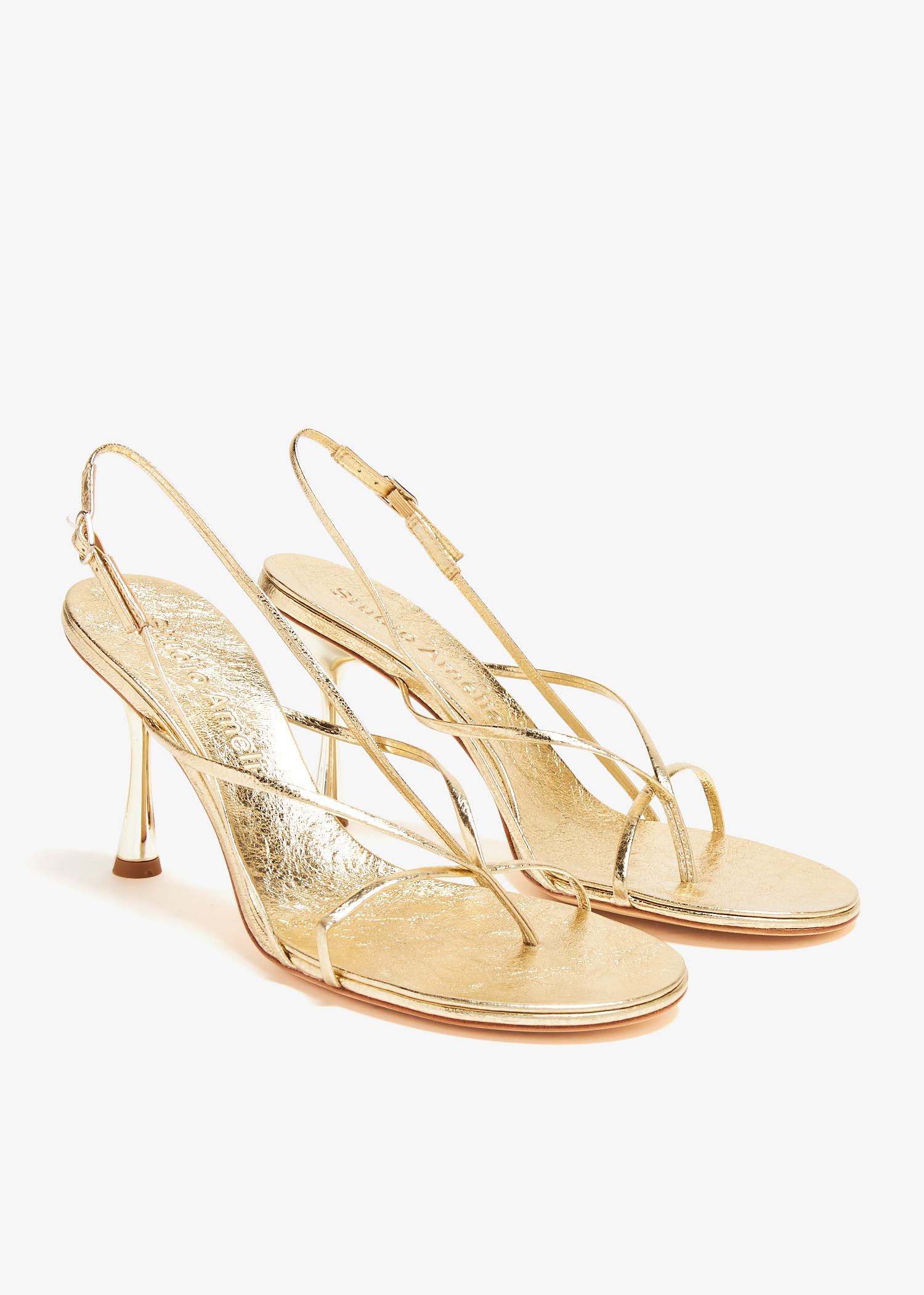 Studio Amelia Wishbone 90 heel sandals for Women - Gold in