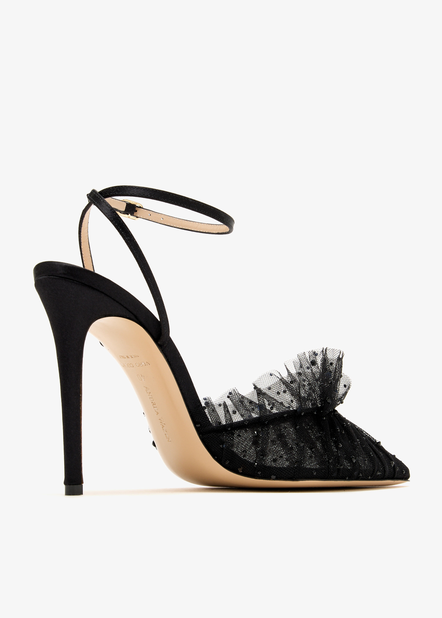 Andrea Wazen Franca Sparkle 105 pumps for Women - Black in