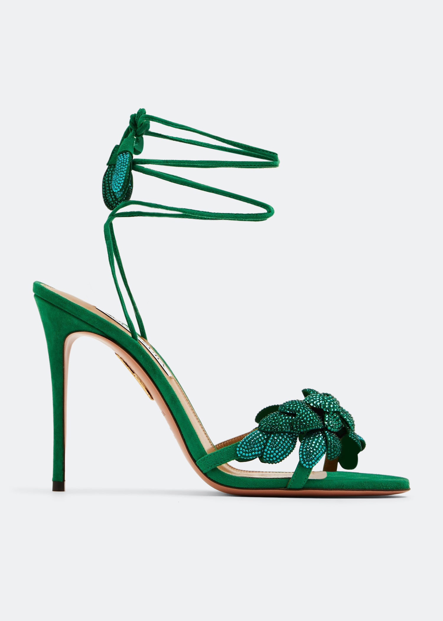 Aquazzura Galactic Flower sandals for Women - Green in Qatar