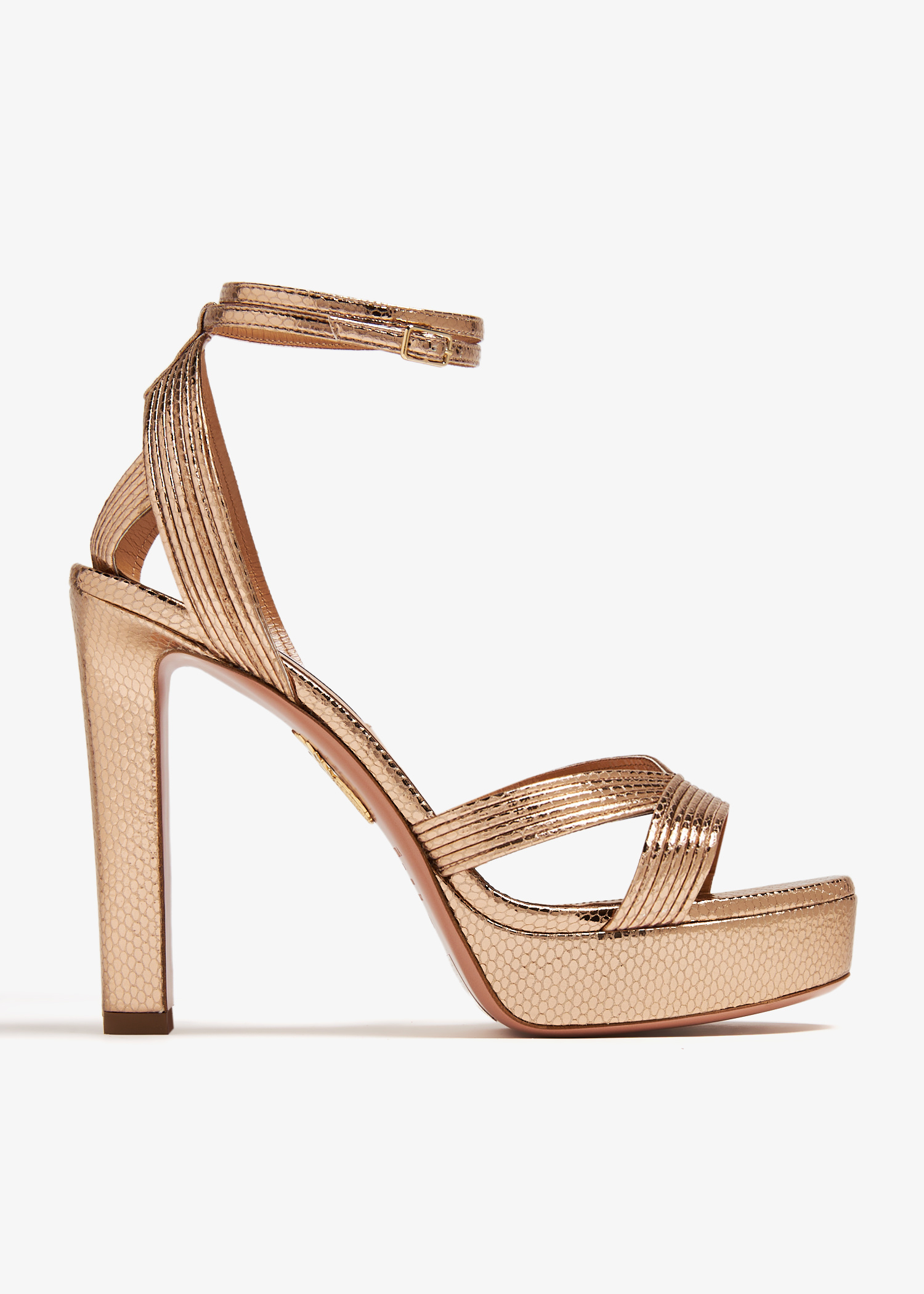 Aquazzura Ari Plateau 120 sandals for Women - Gold in UAE