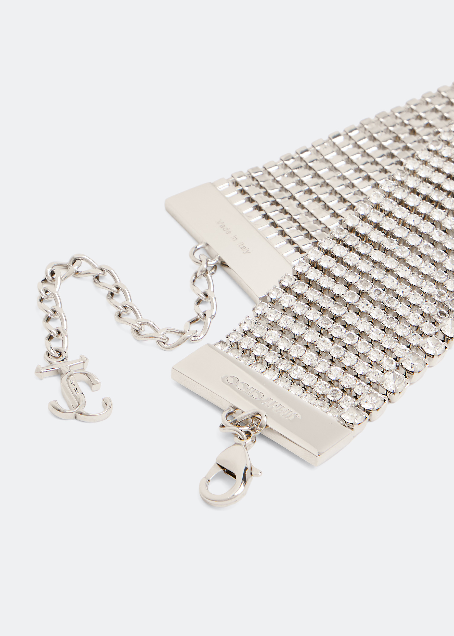 JIMMY CHOO Saeda Necklace クリスタル付き Silverメタル JIMMY CHOO Saeda Necklace Silver-Finish Metal Chain Necklace