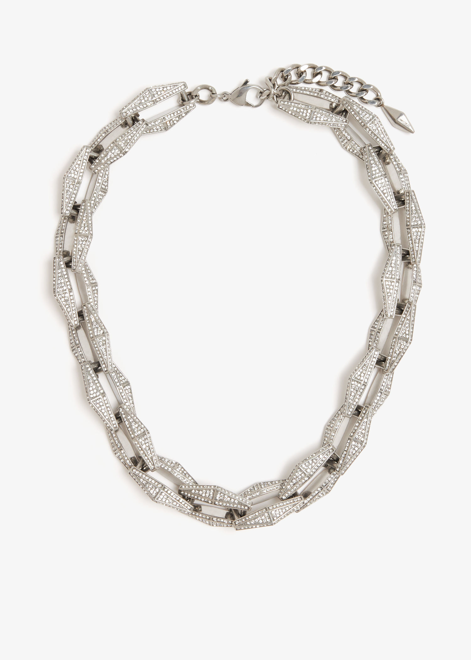 Jimmy Choo Diamond chain necklace for Women - Silver in UAE