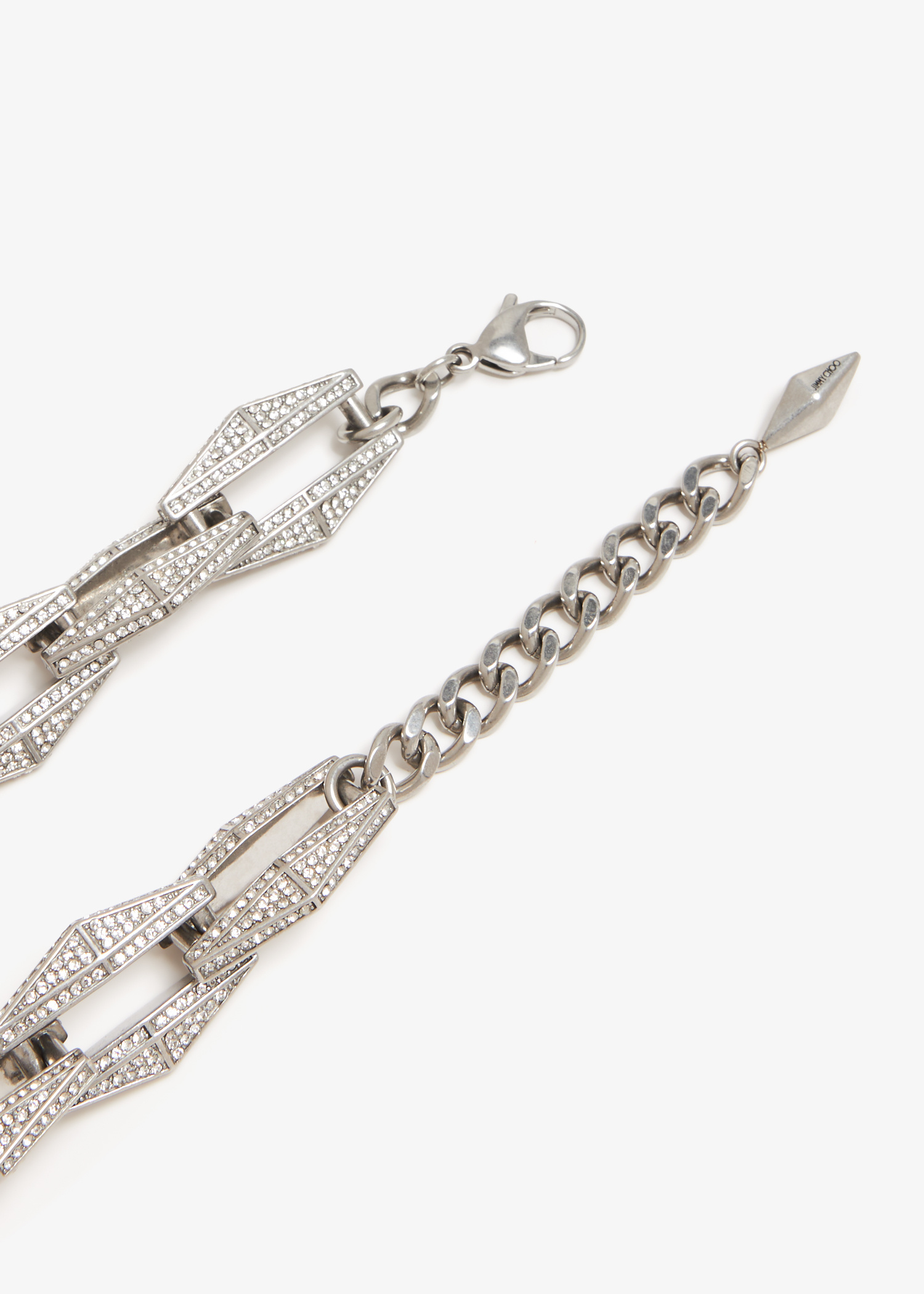 Jimmy Choo Diamond chain necklace for Women - Silver in UAE