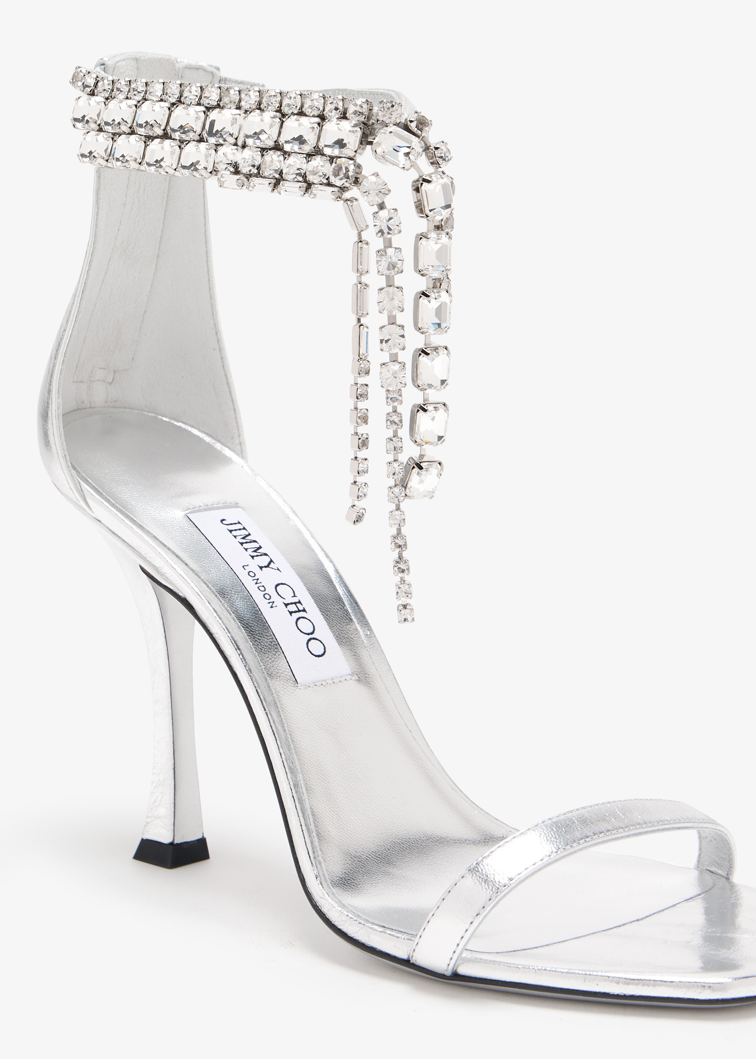 ☆国内発送☆ Jimmy Choo Verity' sandals Verity 100 embellished satin sandals in purple - Jimmy Choo