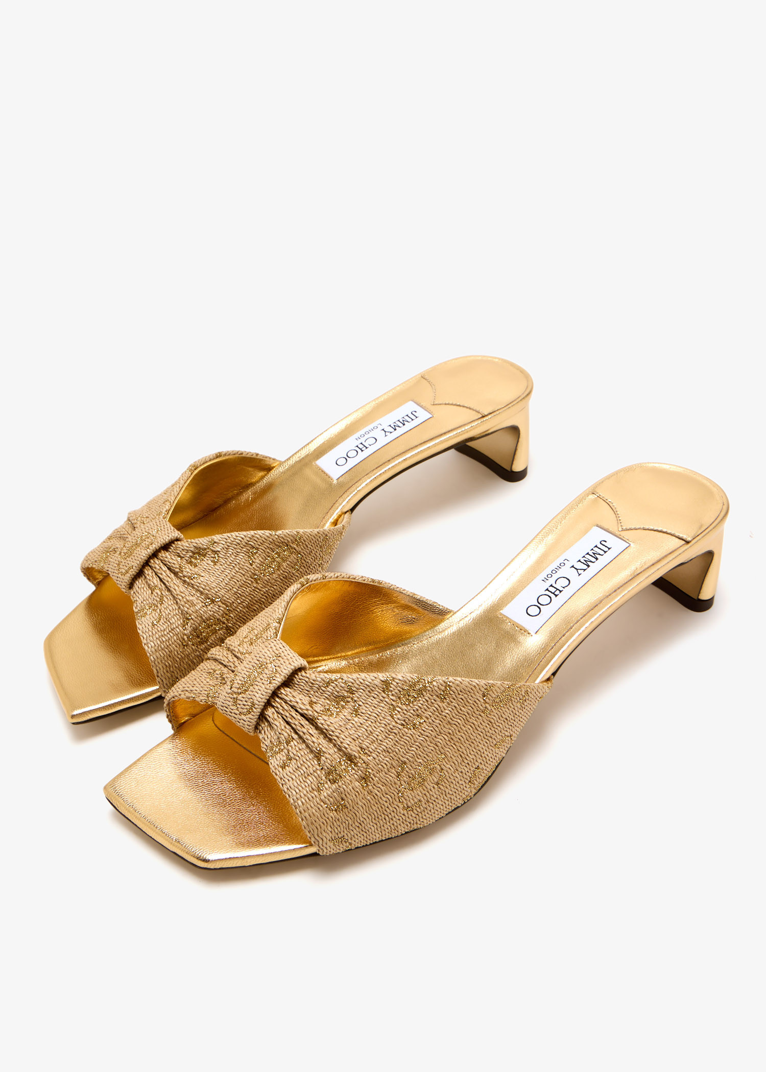 今年の新作から定番まで！ Choo Jimmy Annika Shoes Level | UAE in Gold - Women for mules 35 靴