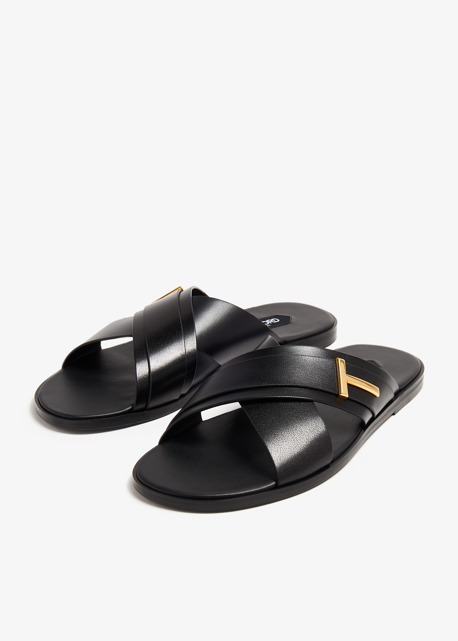 Tom Ford Preston sandals for Men - Black in Qatar | Level Shoes