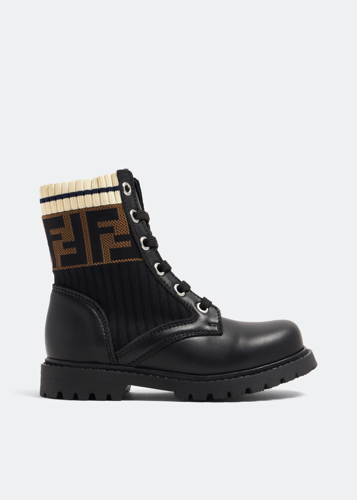FENDI Knit boots for Kids Unisex - Black in UAE | Level Shoes
