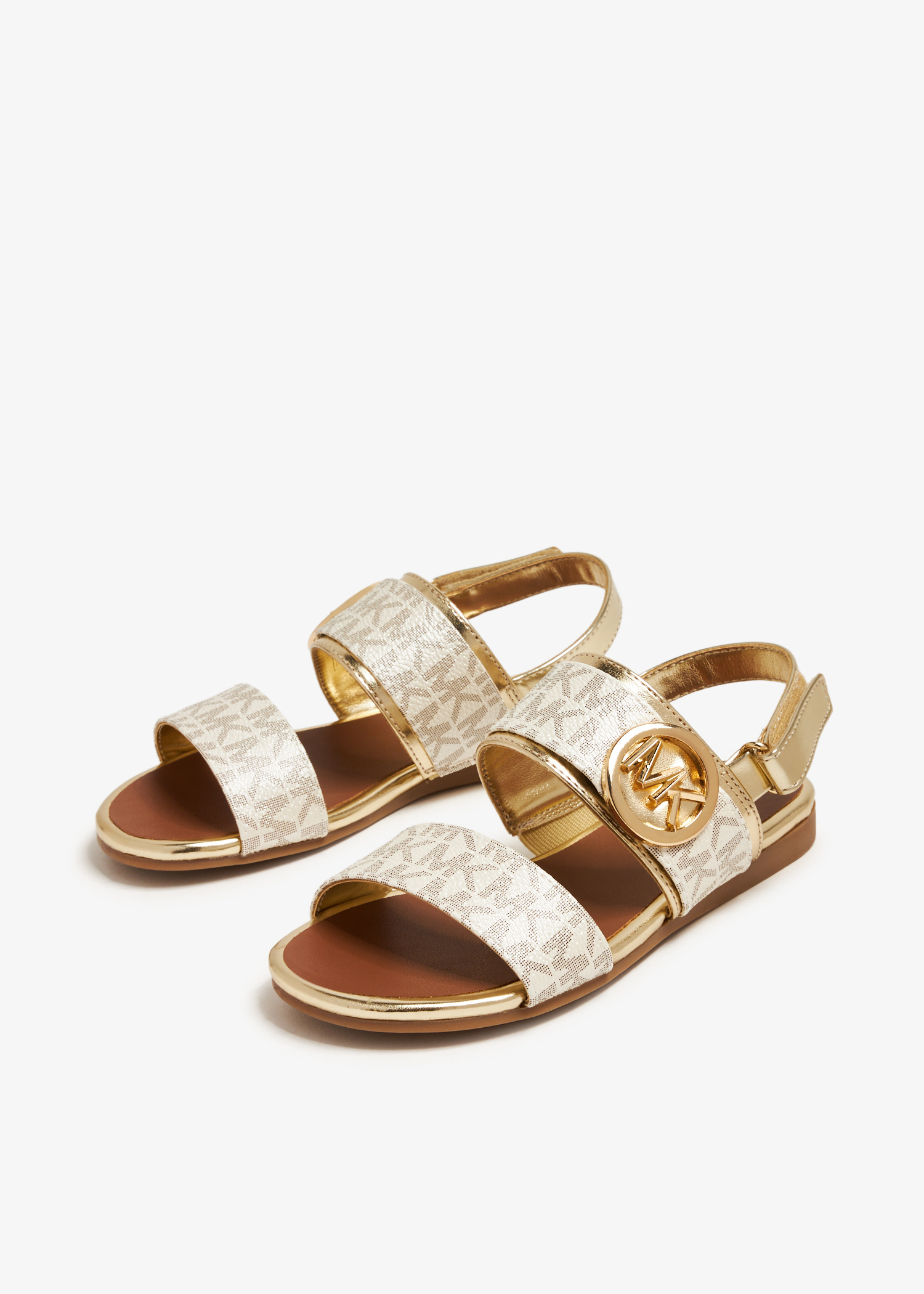 Michael Kors Sydney Kenzie 2 sandals for Girl - Gold in UAE