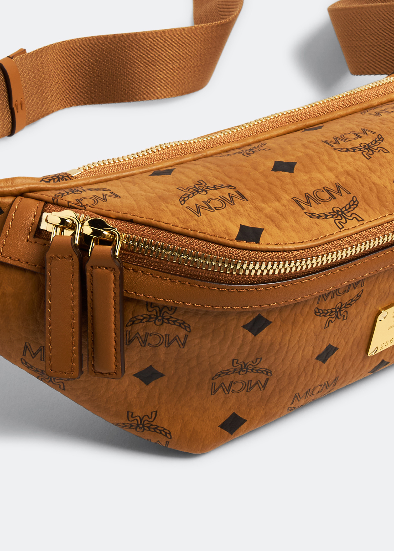 MCM Medium Fursten belt bag for Men - Brown in Qatar | Level