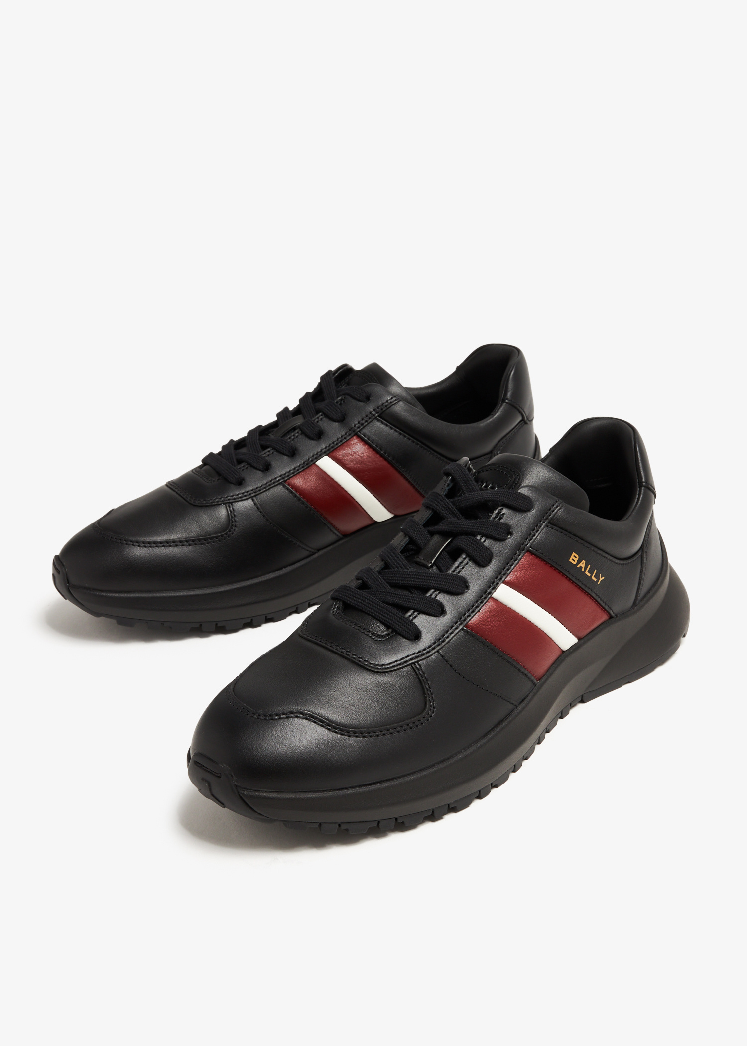 BALLY｜SNEAKERS (DARSYL (MSK09SVT592-I0O9)) Bally lace-up Leather Sneakers | Black | FARFETCH