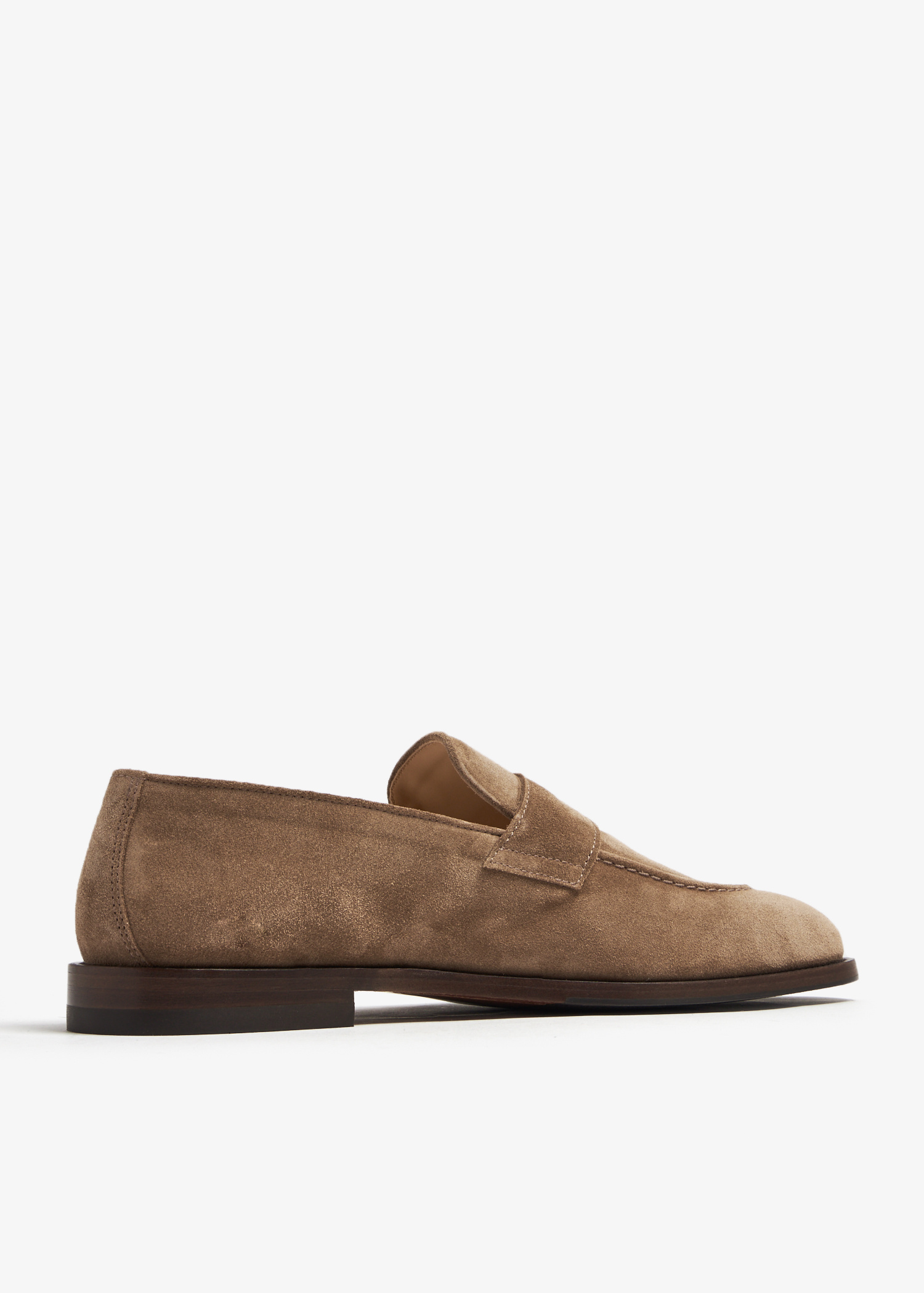 Brunello Cucinelli Suede penny loafers for Men - Beige in