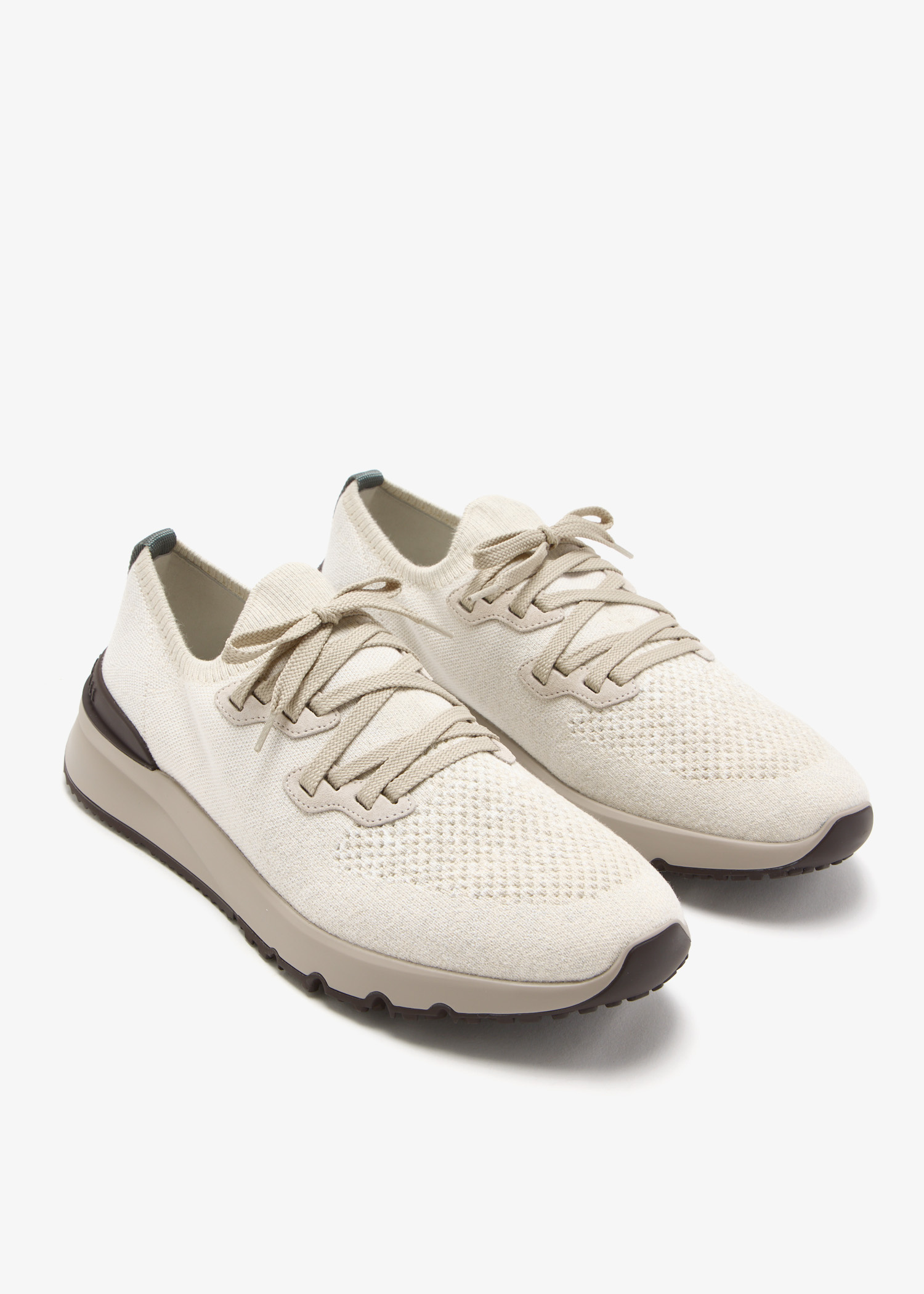 通販でクリスマス chiné Cotton Cucinelli Brunello knit Men for sneakers トップス