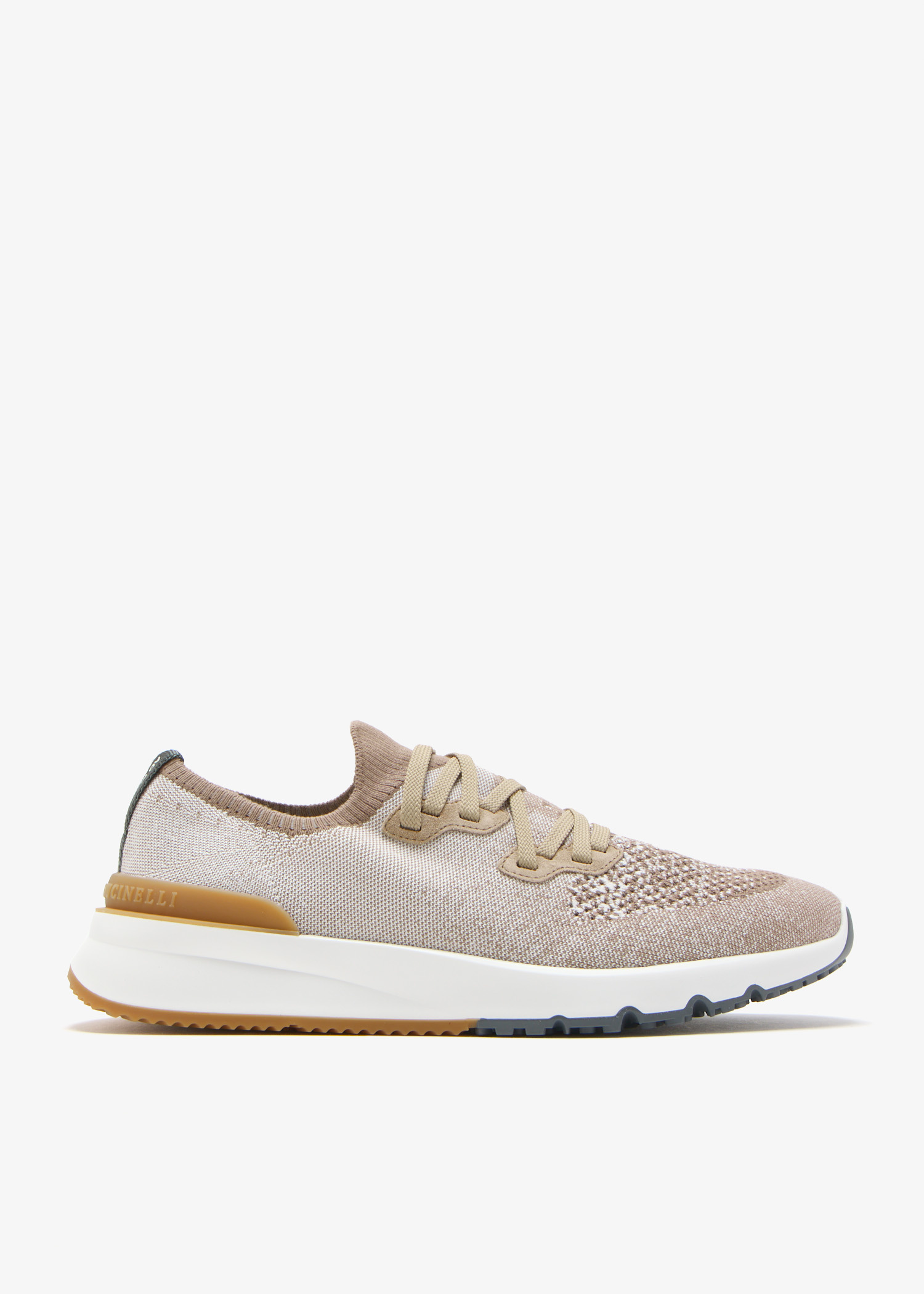 信頼も厚い Brunello Men for sneakers knit chiné Cotton Cucinelli アンサンブル