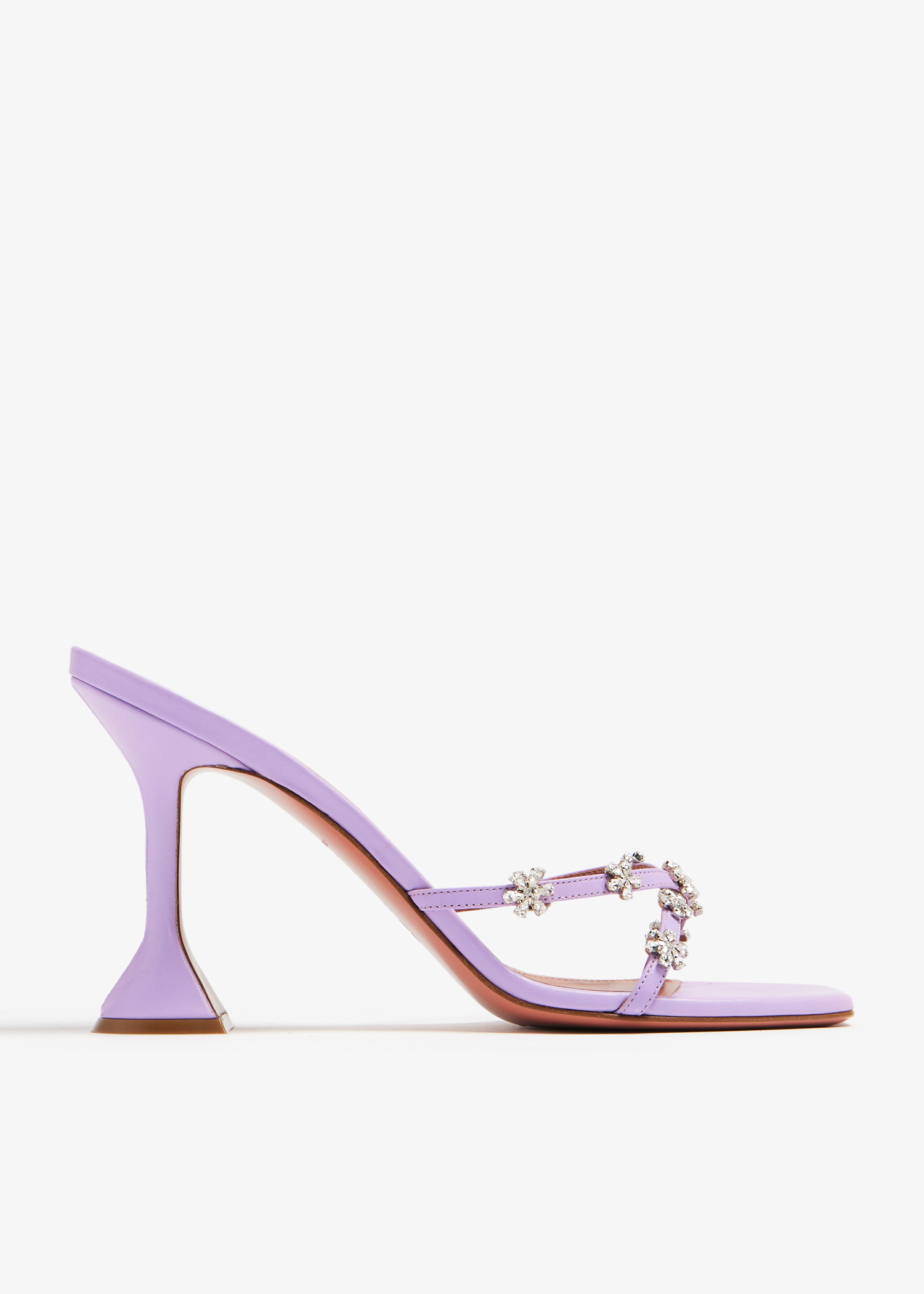 Amina Muaddi Pre-Loved Lily mules for Women - Purple in KSA