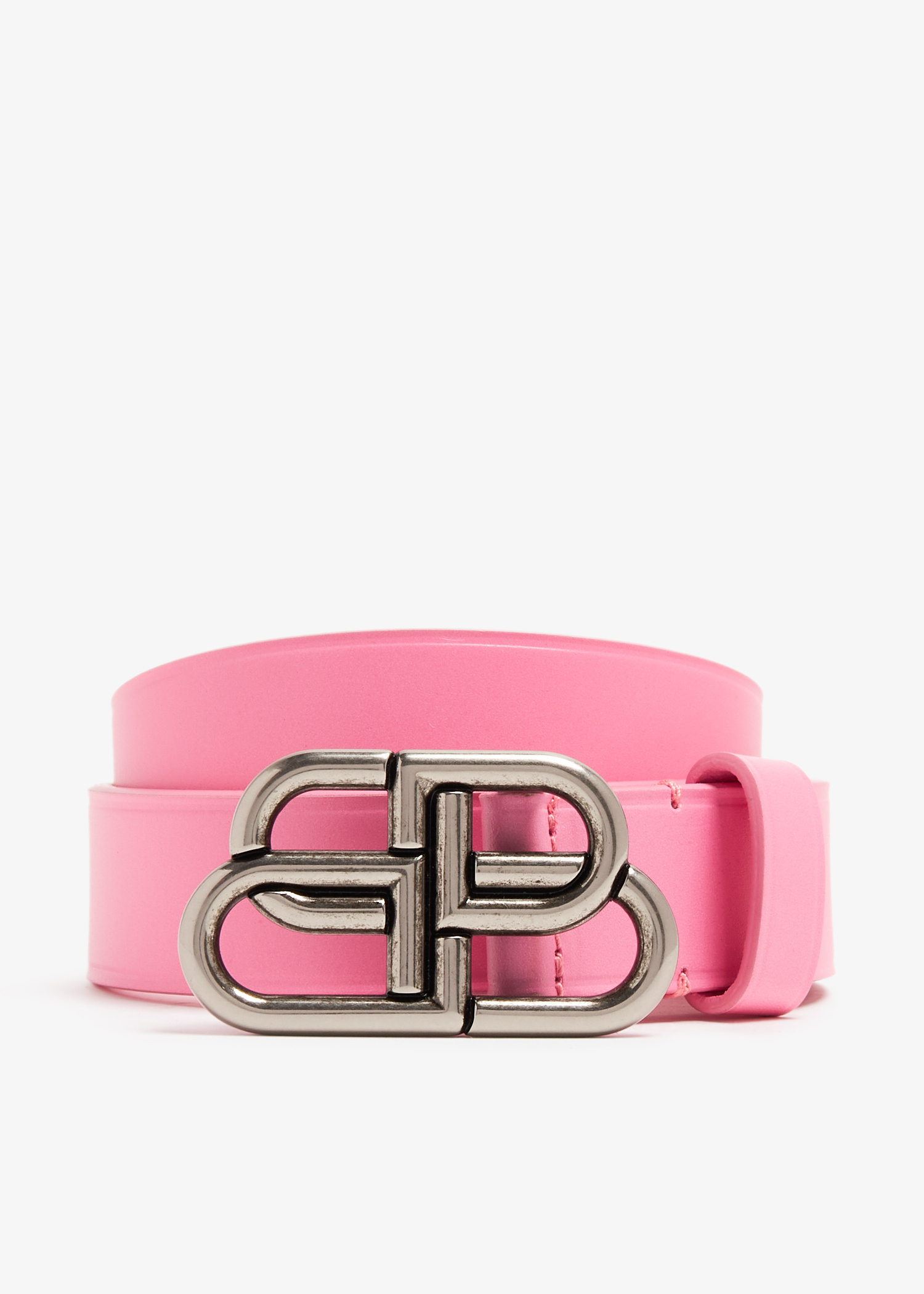 Balenciaga Pre-Loved BB buckle belt for Women - Pink in