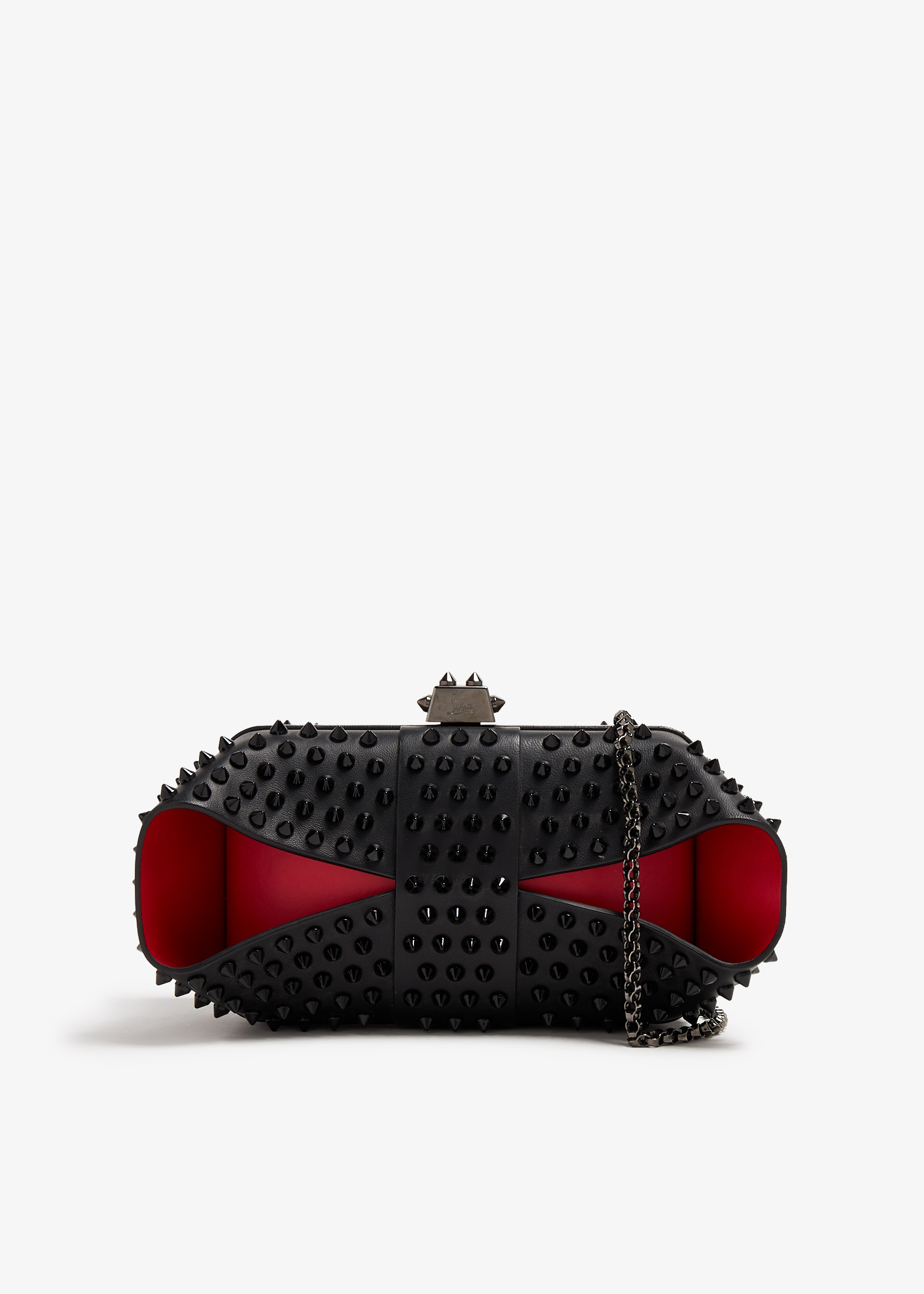 口コミ サイト 商品 Pre-Loved Louboutin Christian Grandotto for bag clutch Spike バッグ
