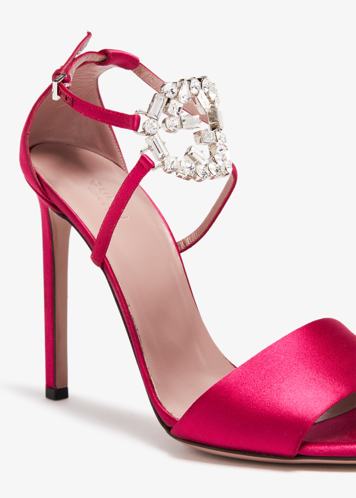 Gucci Pre-Loved Satin crystal-embellished sandals for Women