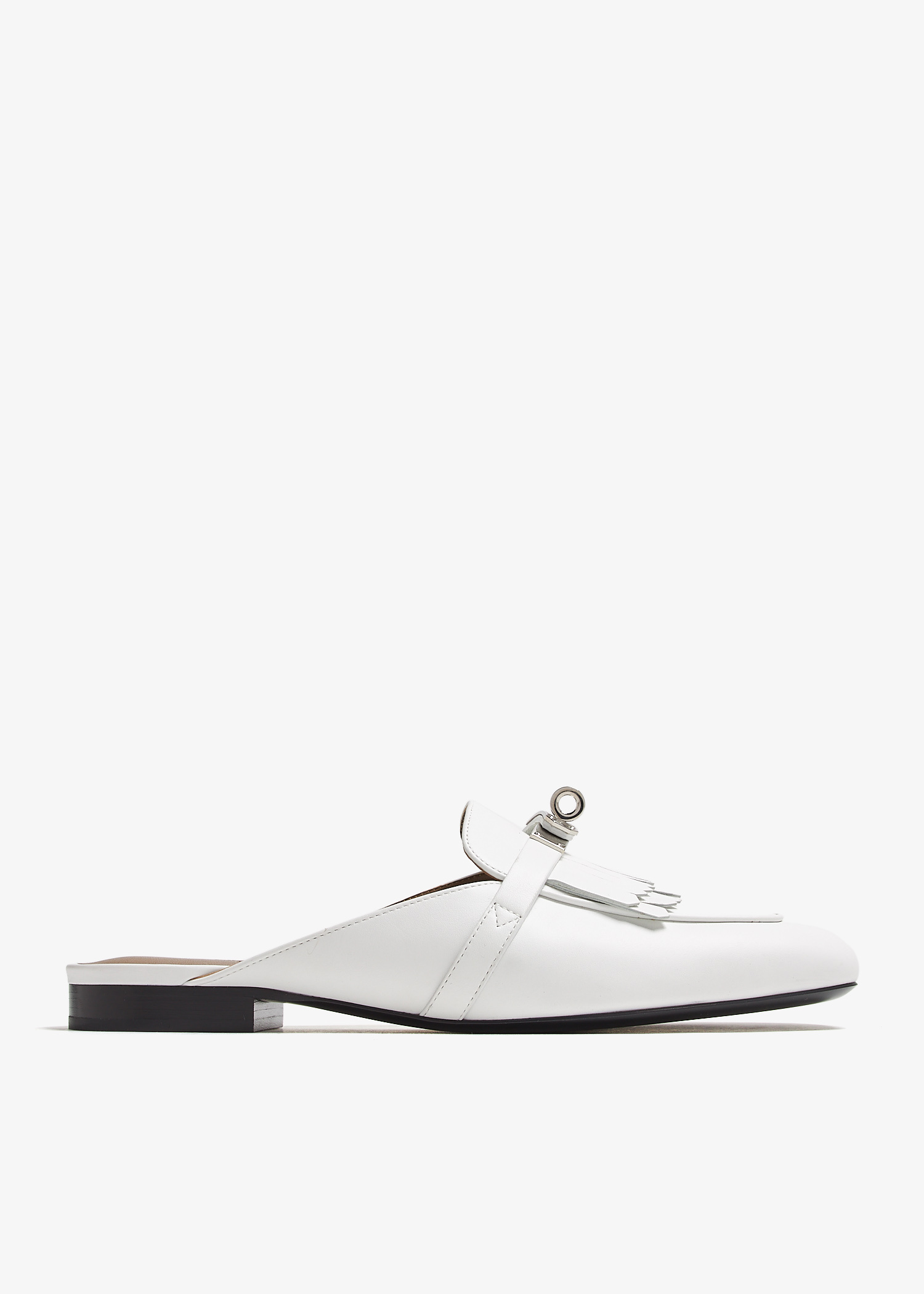 新しいエルメス Hermès Pre-Loved Oz mules for Women - White in Qatar | Level 靴