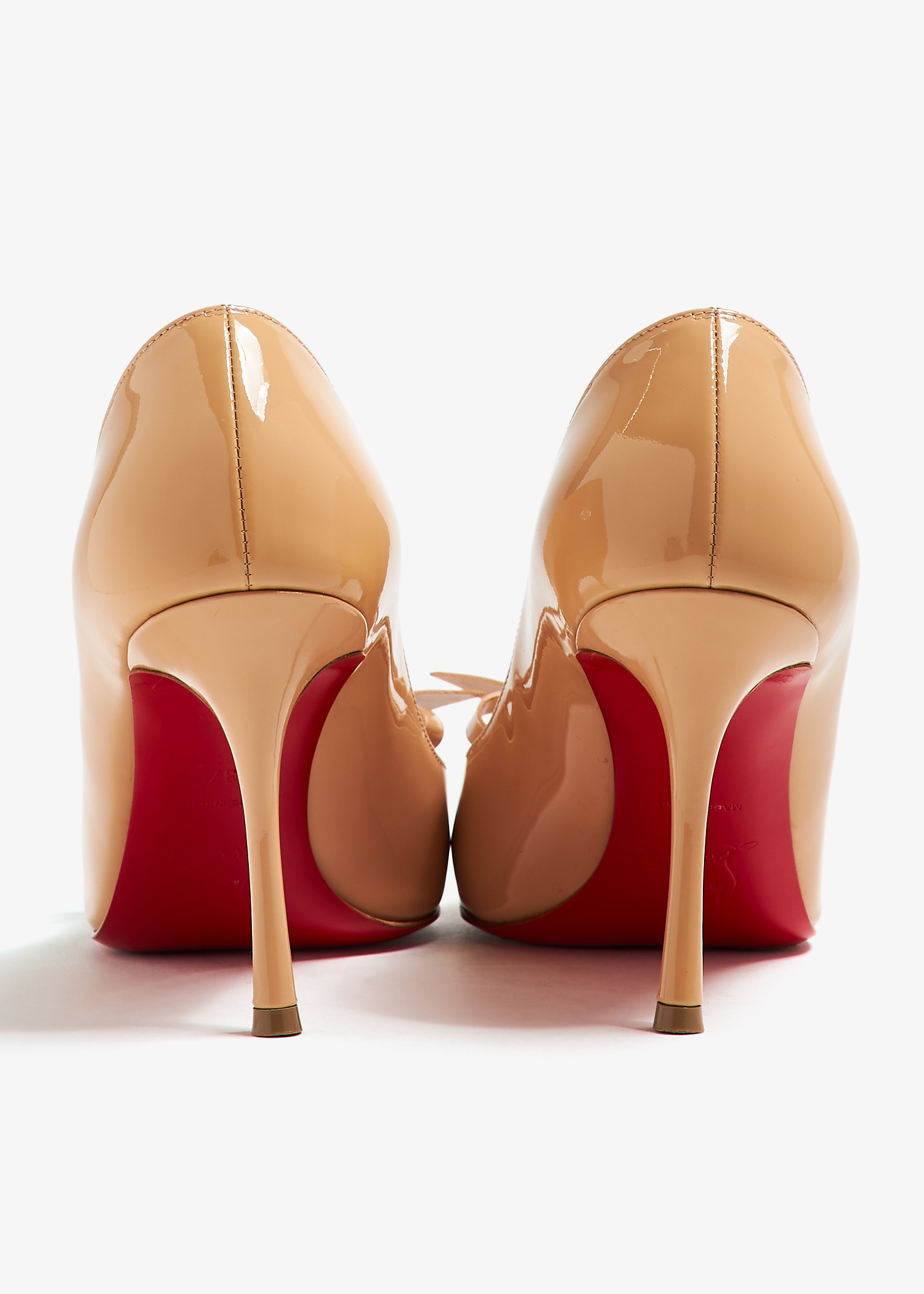 Christian Louboutin Women's Round Toe Patent Leather Pumps