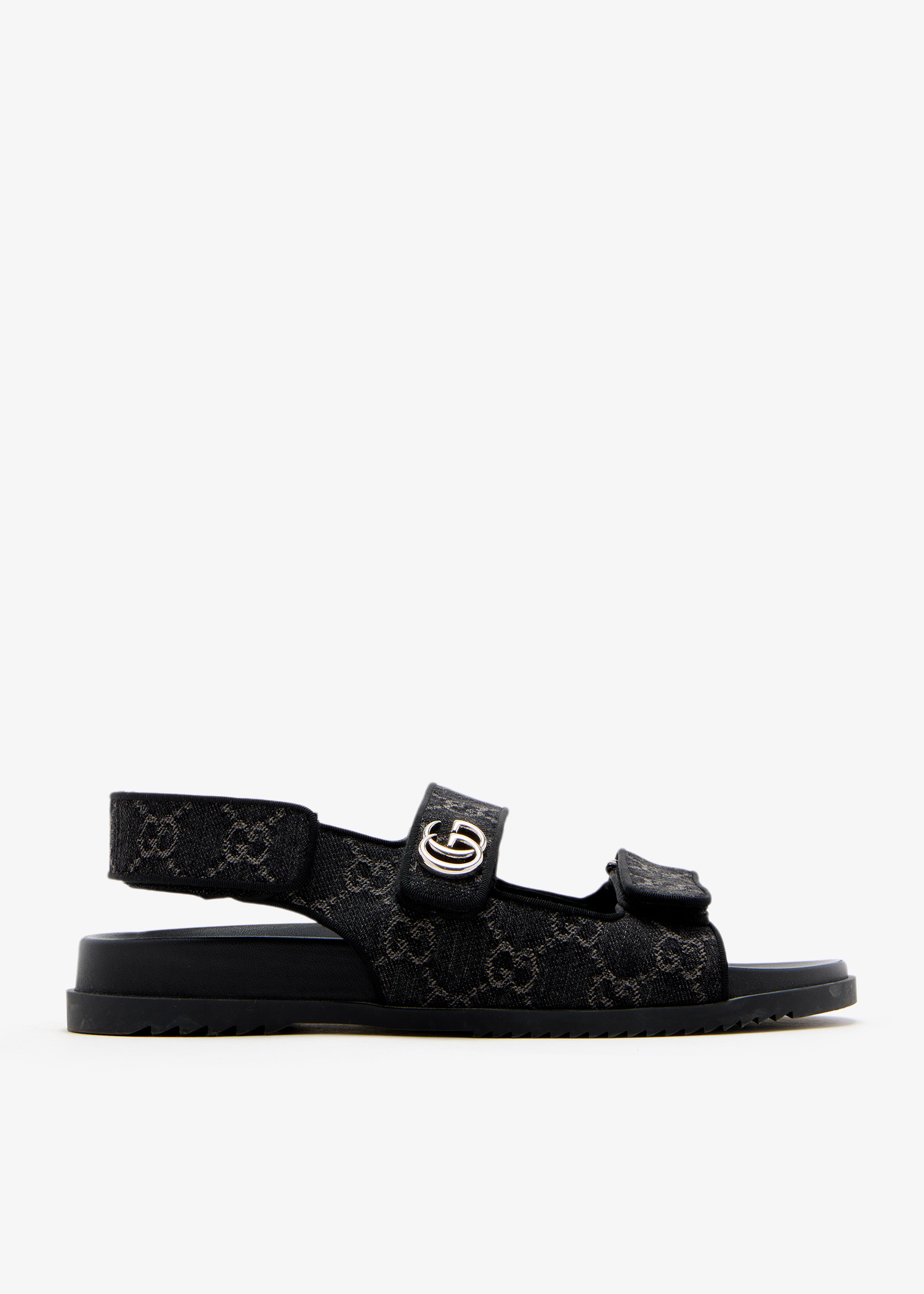 Gucci Pre-Loved Double G sandals for Men - Black in UAE