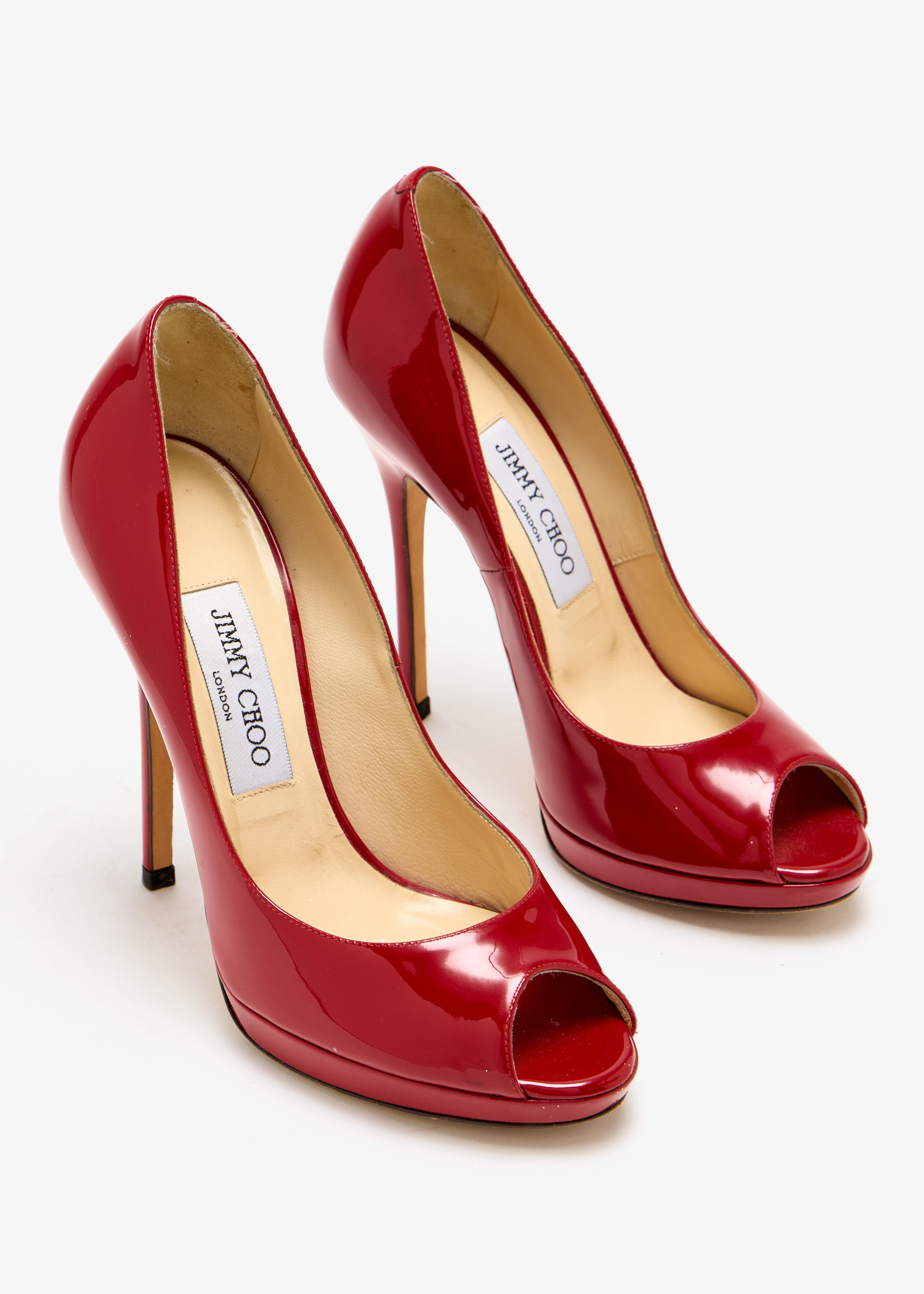 Jimmy Choo Pre-Loved Peep Toe pumps for Women - Red in UAE