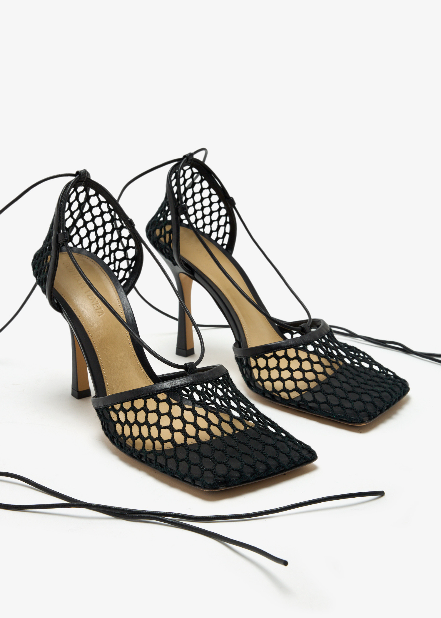 Bottega Veneta Pre-Loved Stretch lace-up sandals for Women