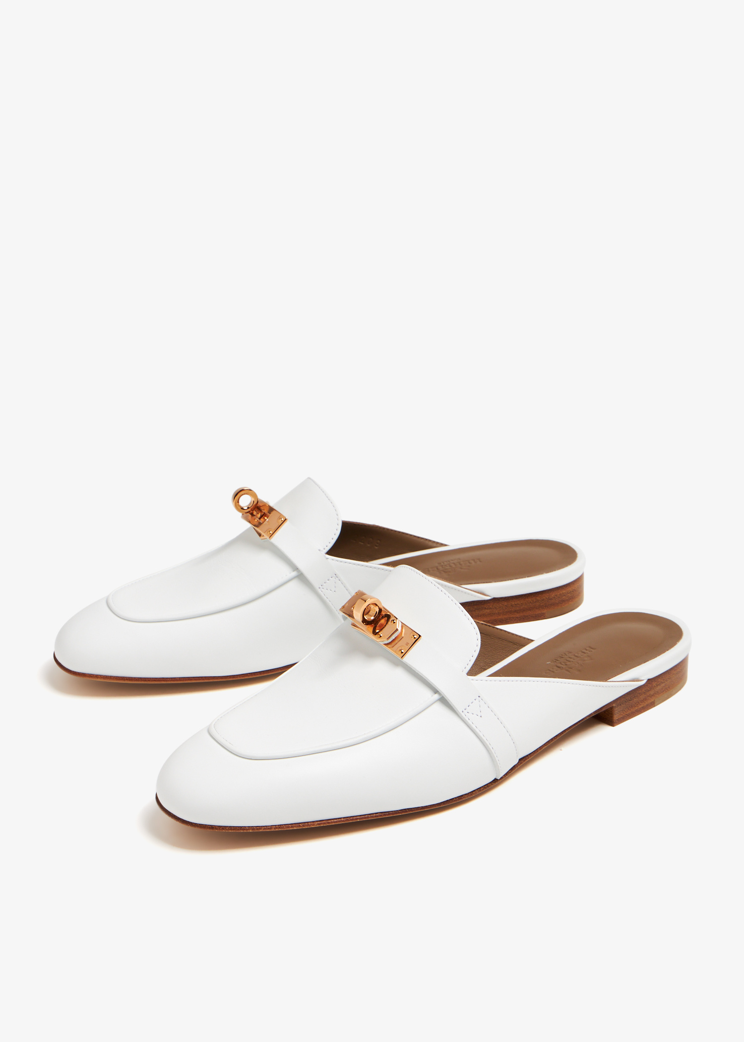 Hermès Pre-Loved Oz mules for Women - White in UAE | Level Shoes