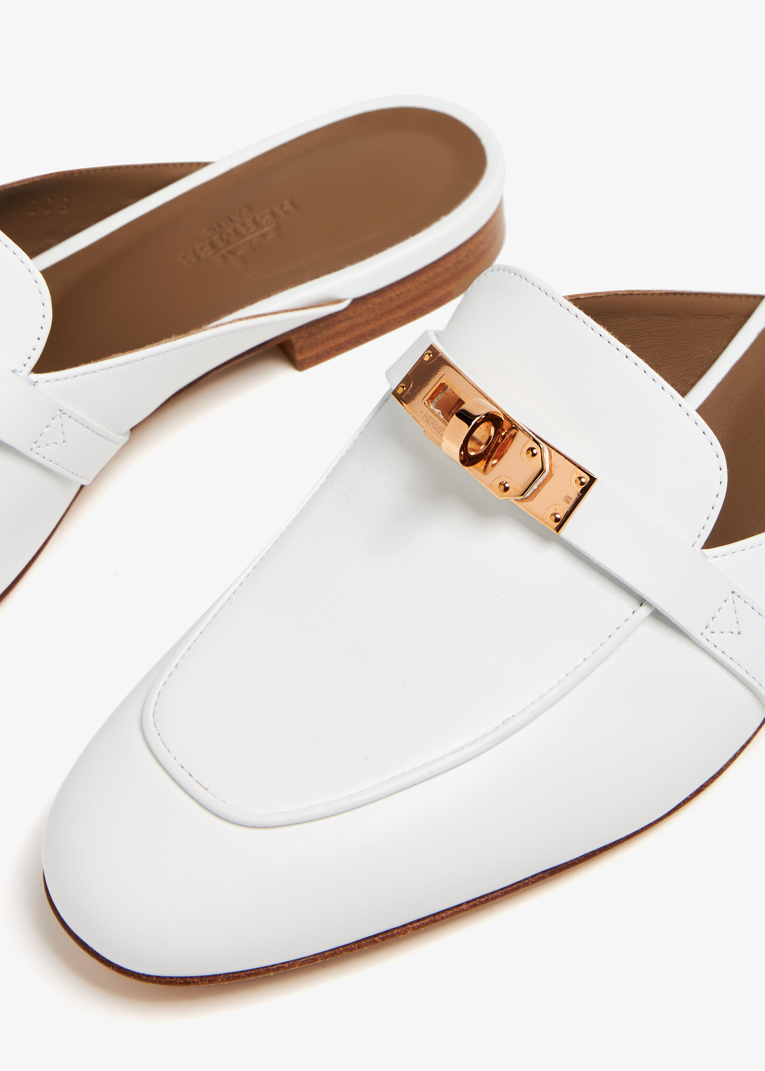本物保証!  mules Oz Pre-Loved Hermès for Level | Qatar in White - Women 靴