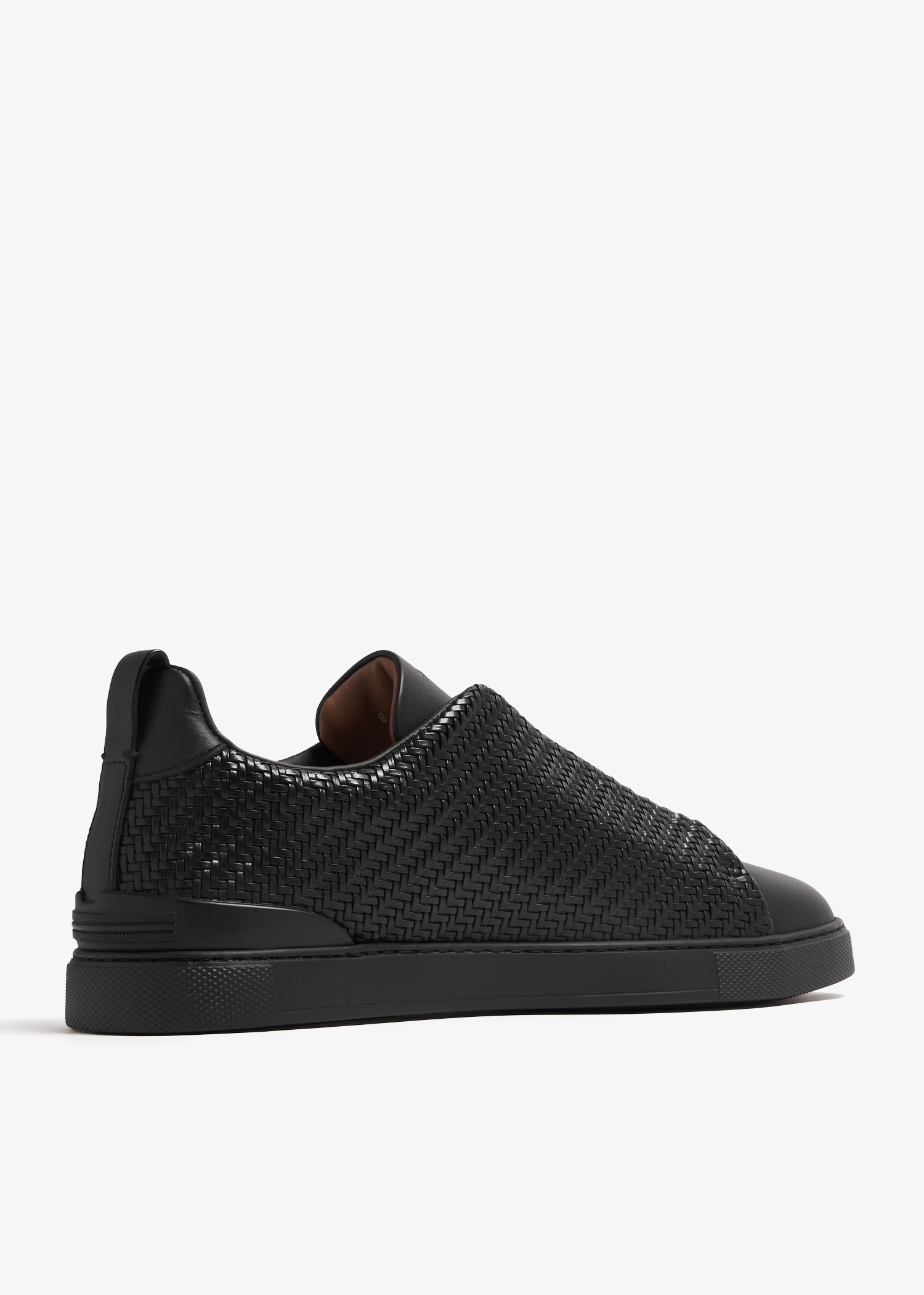 ZEGNA Triple Stitch sneakers for Men - Black in Qatar