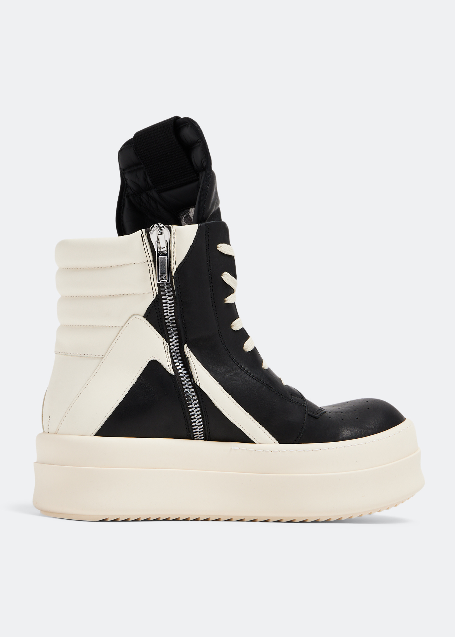 スニーカー Rick Owens / Mega Geobasket leather high-top sneakers RICK OWENS Mega Geobasket Leather High-Top Sneakers for Men