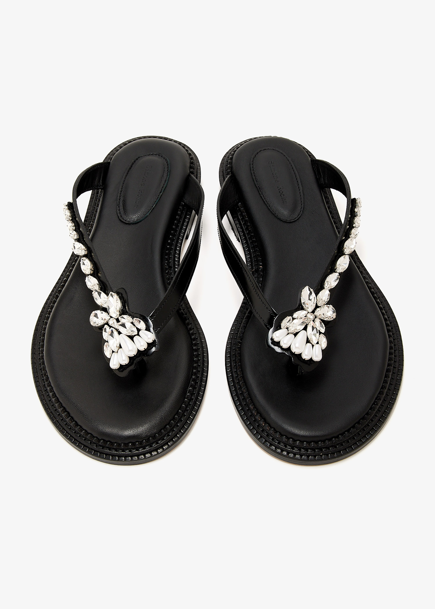Simone Rocha Embellished thong sandals for Women - Black in