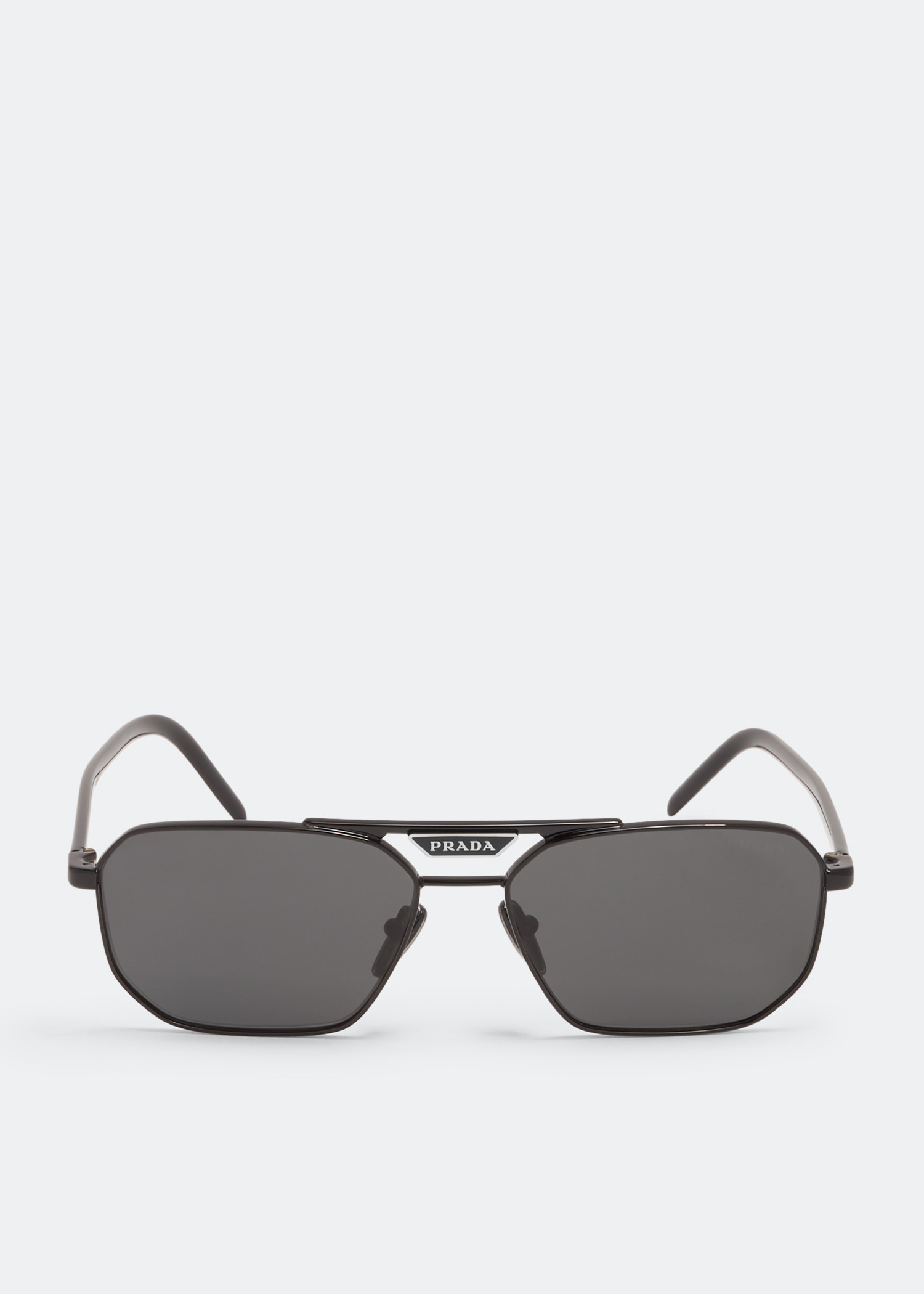 Prada Metal frame sunglasses for Men - Black in Qatar