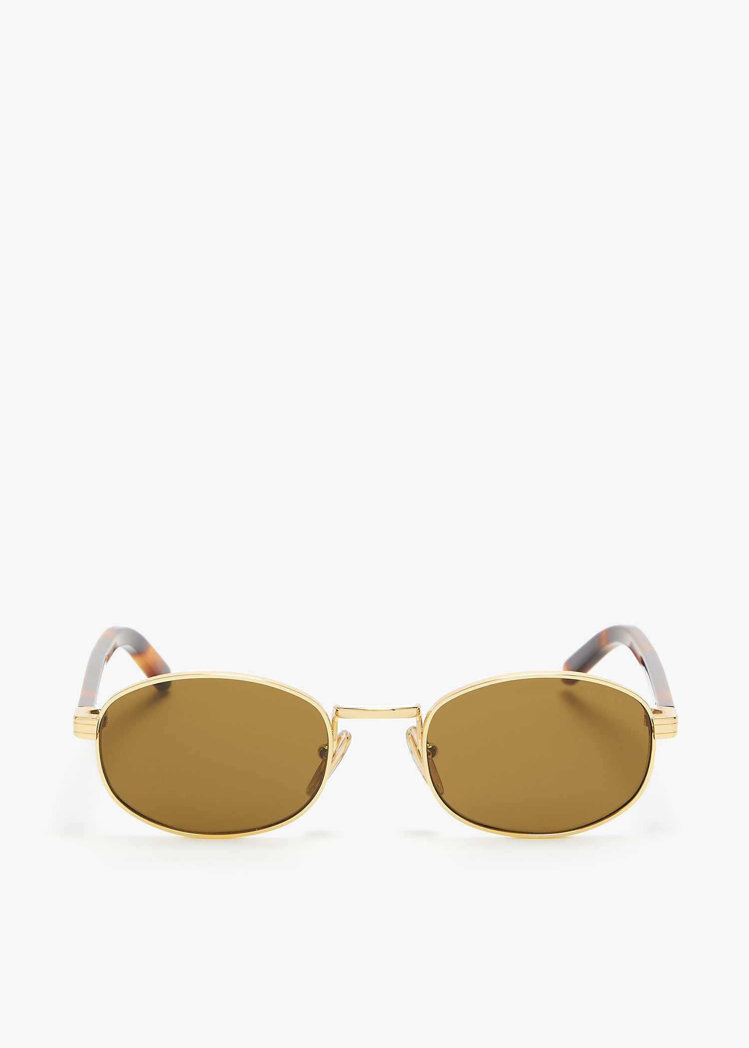 Prada Iconic metal plaque sunglasses for Women - Gold in UAE