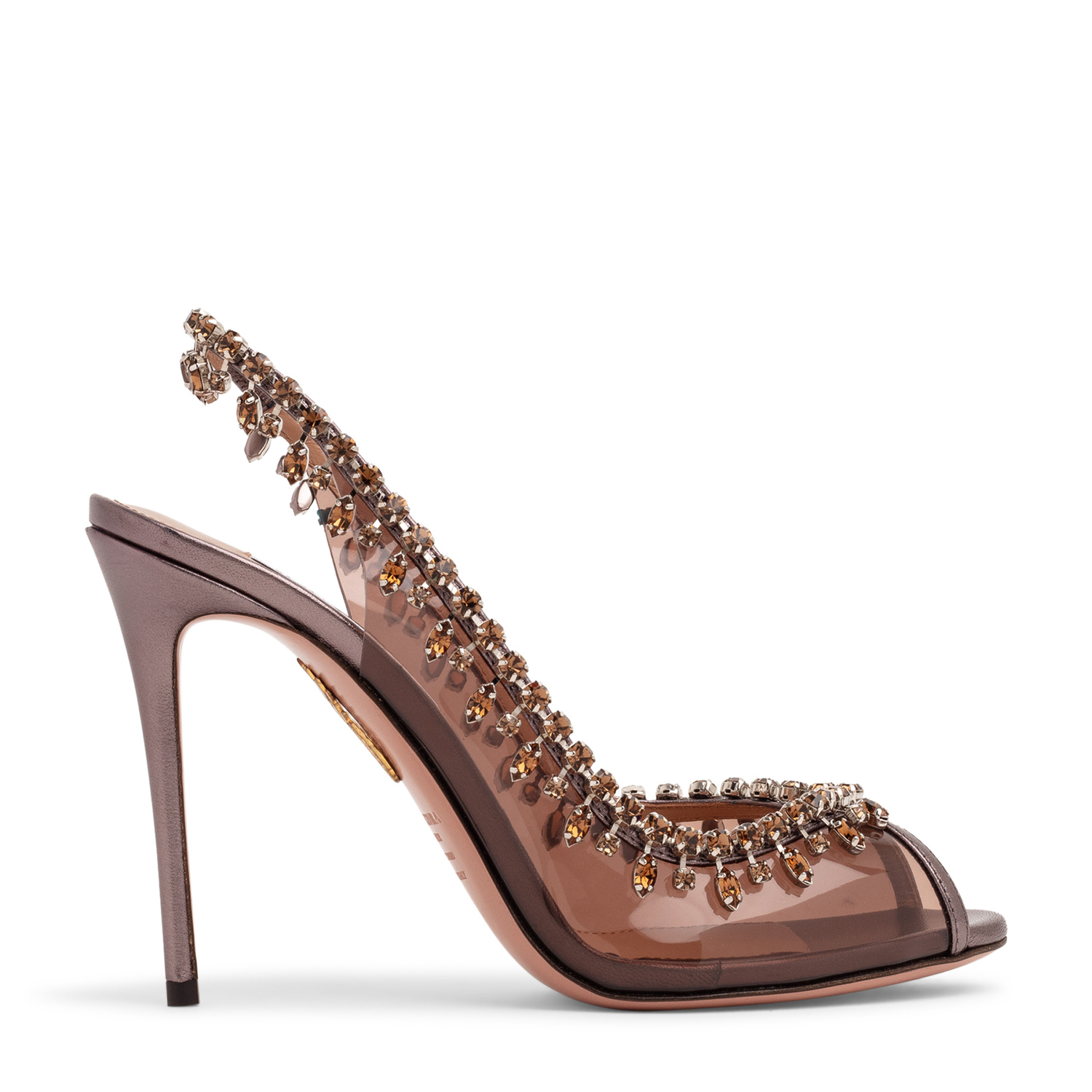 Aquazzura Temptation crystal sandals for Women - Brown in