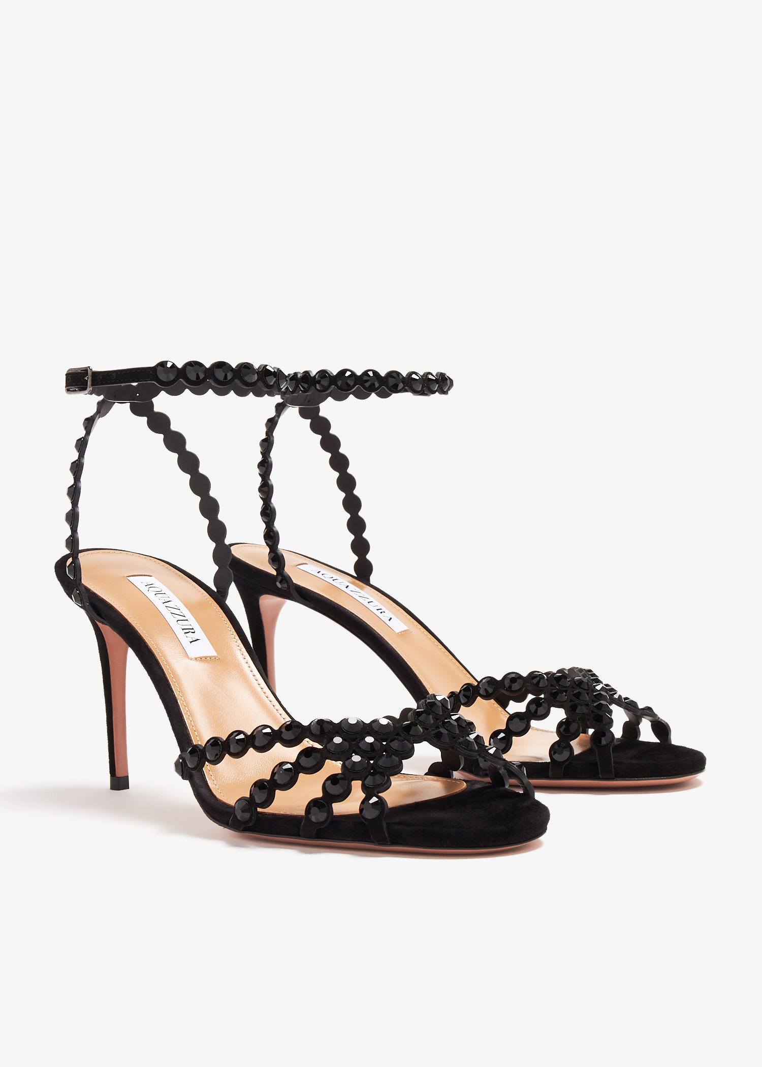 サンダル・ミュール AQUAZZURA Women Sandals 91822 ENCMIDM0LMDLGK 90152 Black Mistica Sandal Flat BLACK Aquazzura@ Official