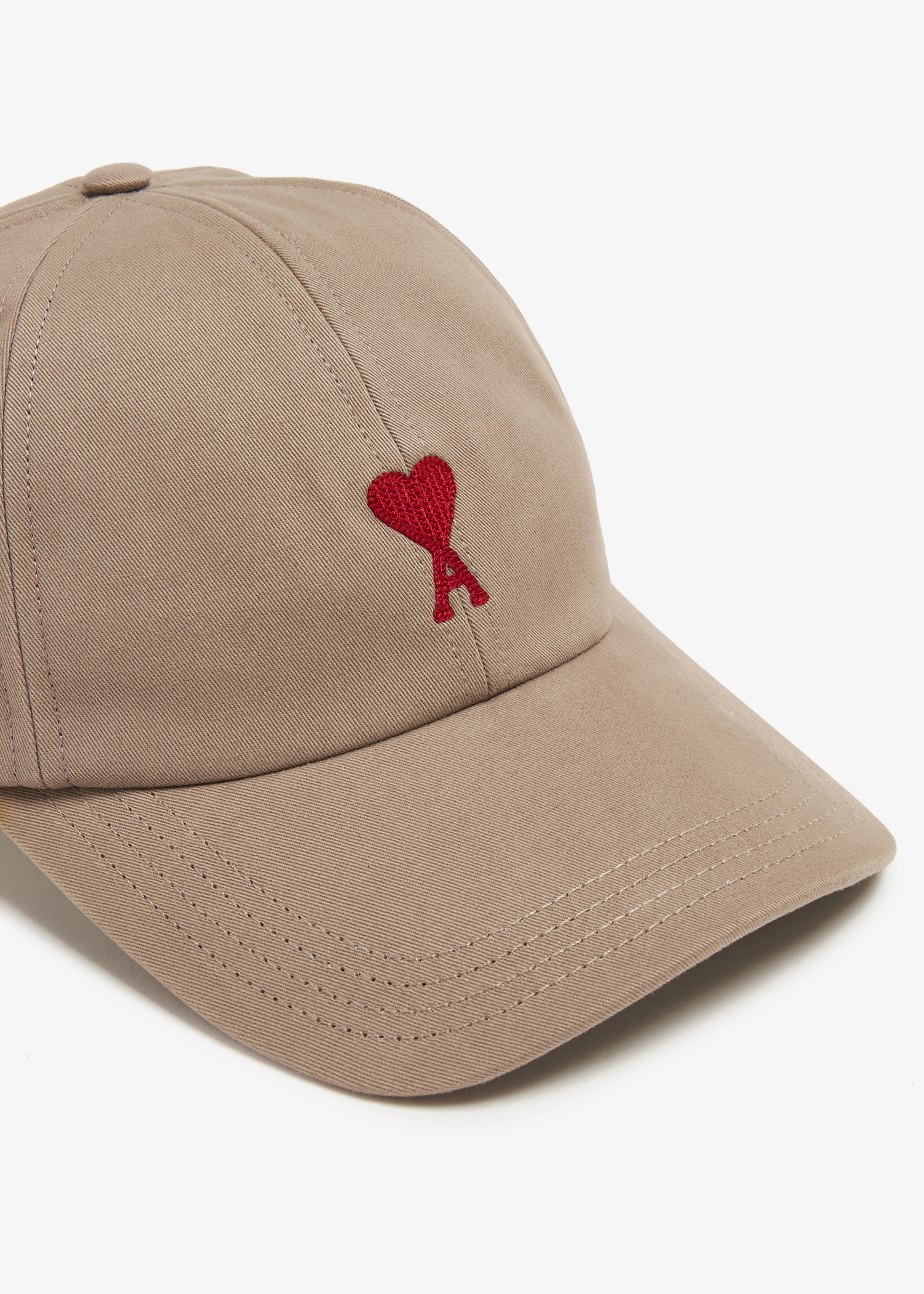 Ami Red Ami De Coeur cap for Men - Beige in UAE | Level Shoes